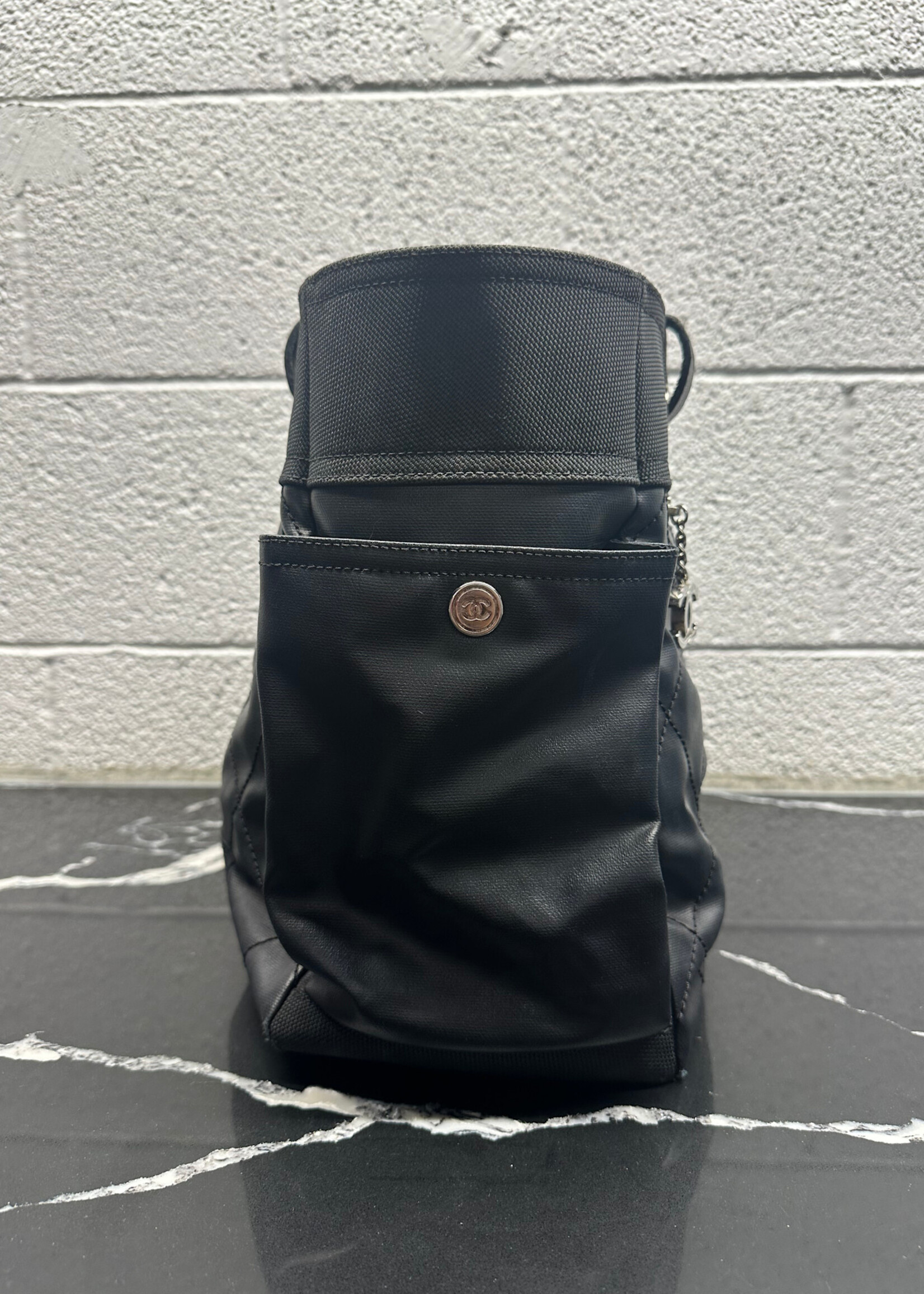 Chanel Coated Canvas Quilted 'Paris Biarritz' Tote AS IS