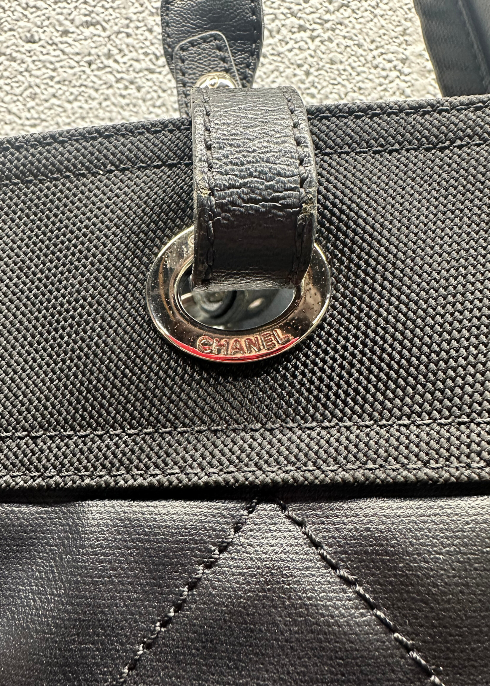 Chanel Coated Canvas Quilted 'Paris Biarritz' Tote AS IS