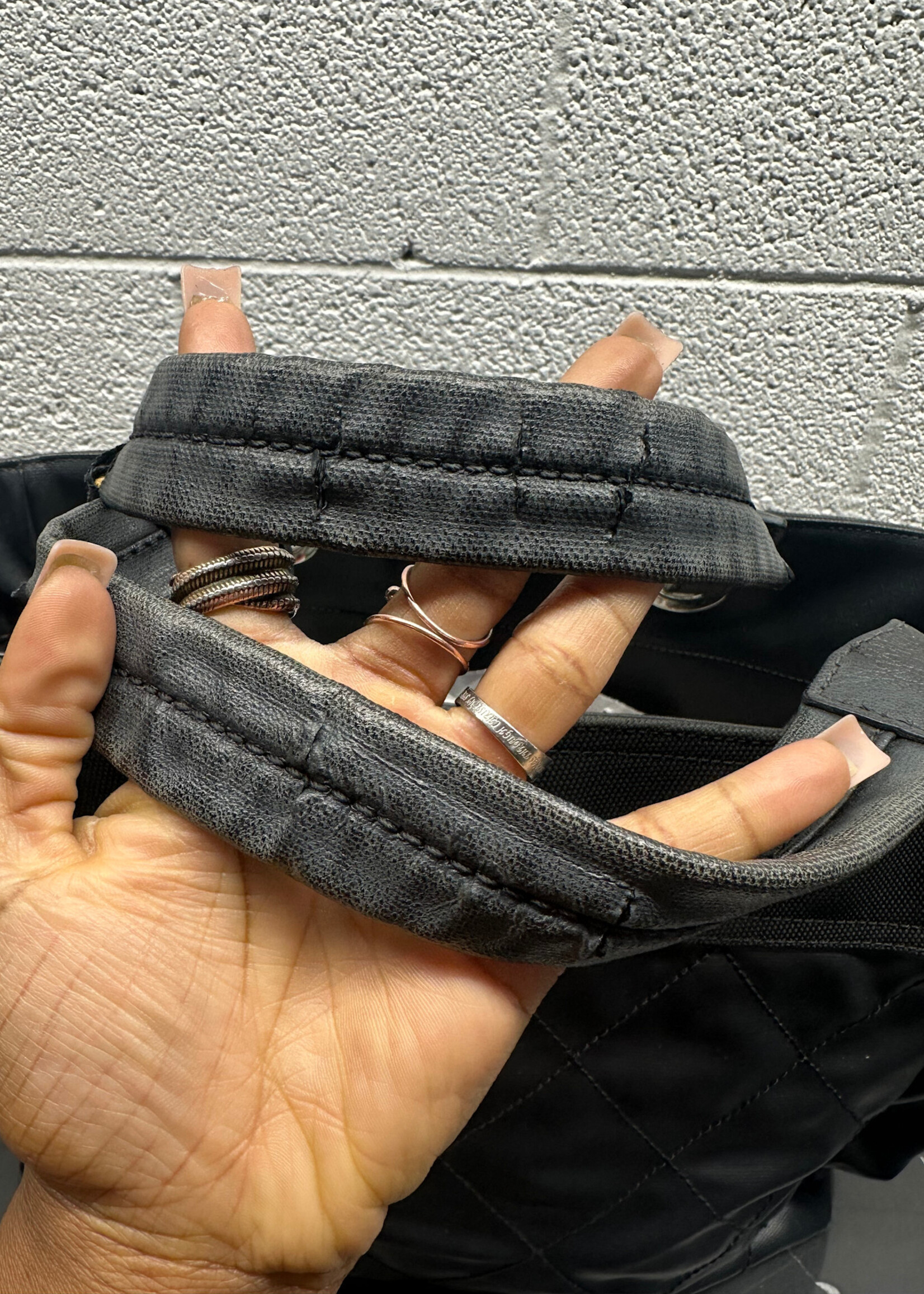 Chanel Coated Canvas Quilted 'Paris Biarritz' Tote AS IS