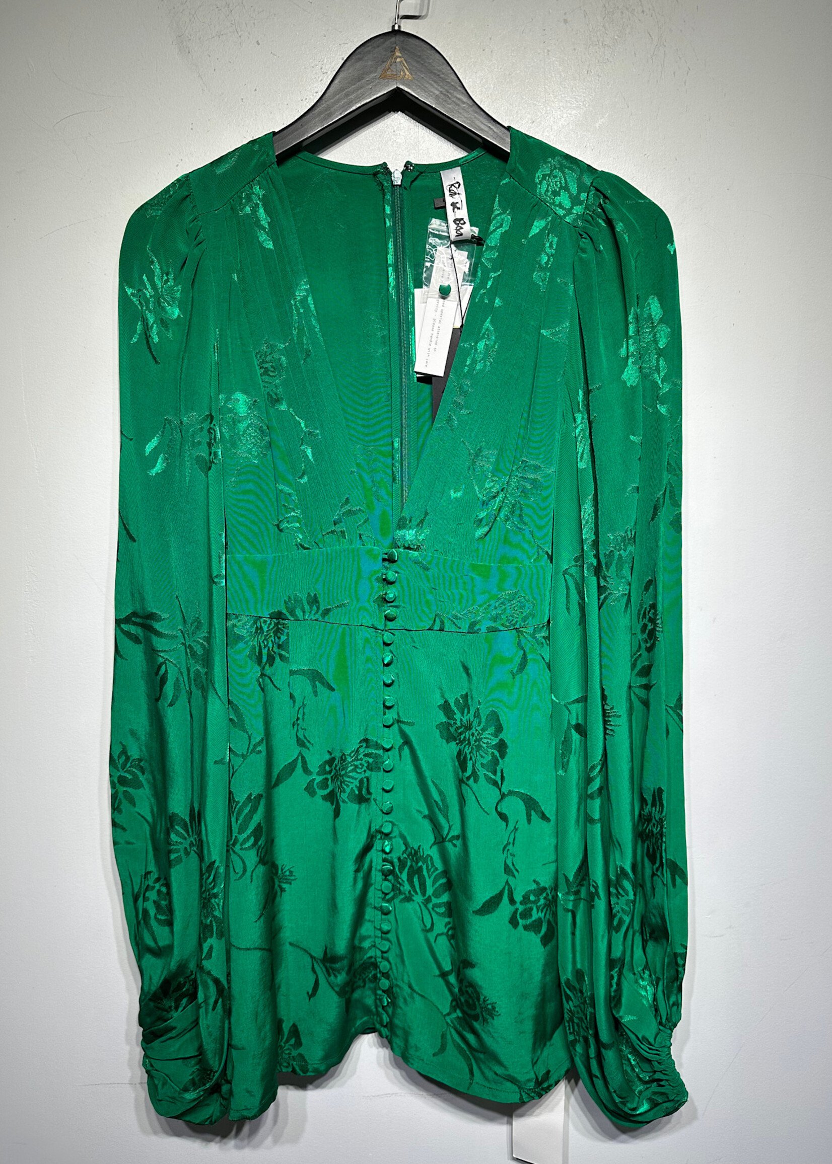 NWT Rat and Boa Green LS Dress XXS