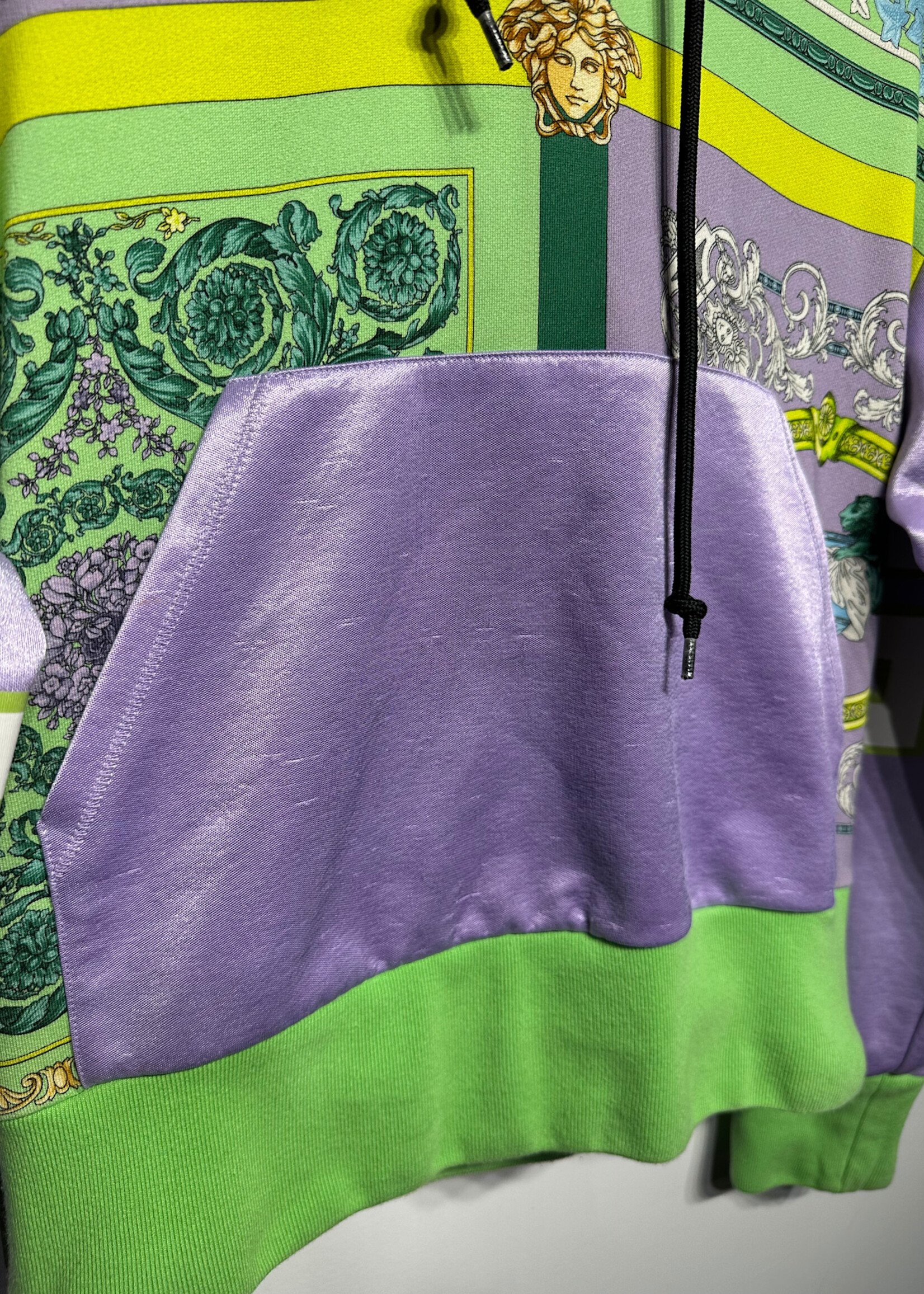 Versace Reworked Lavender Mosaic Hoodie 38/Fits S