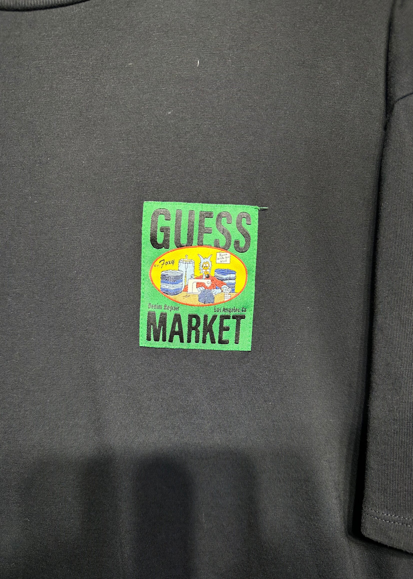 Guess x Market Black Green Patch Tee L