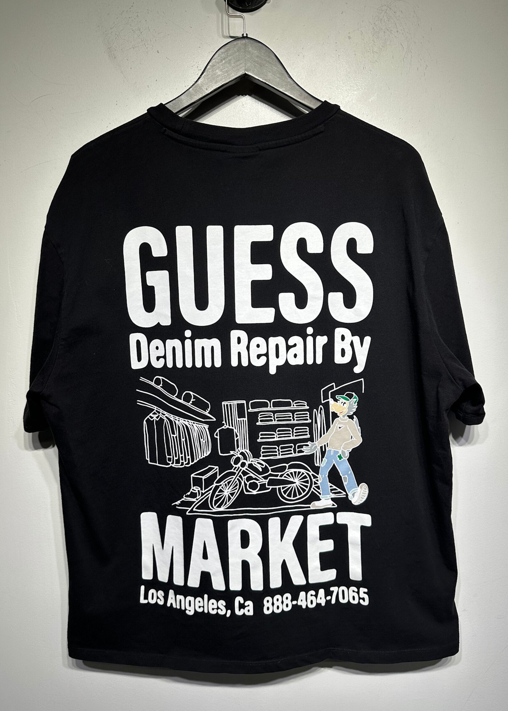 Guess x Market Black Green Patch Tee L