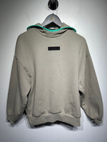 Essentials Tan Blue Trim Hoodie XS