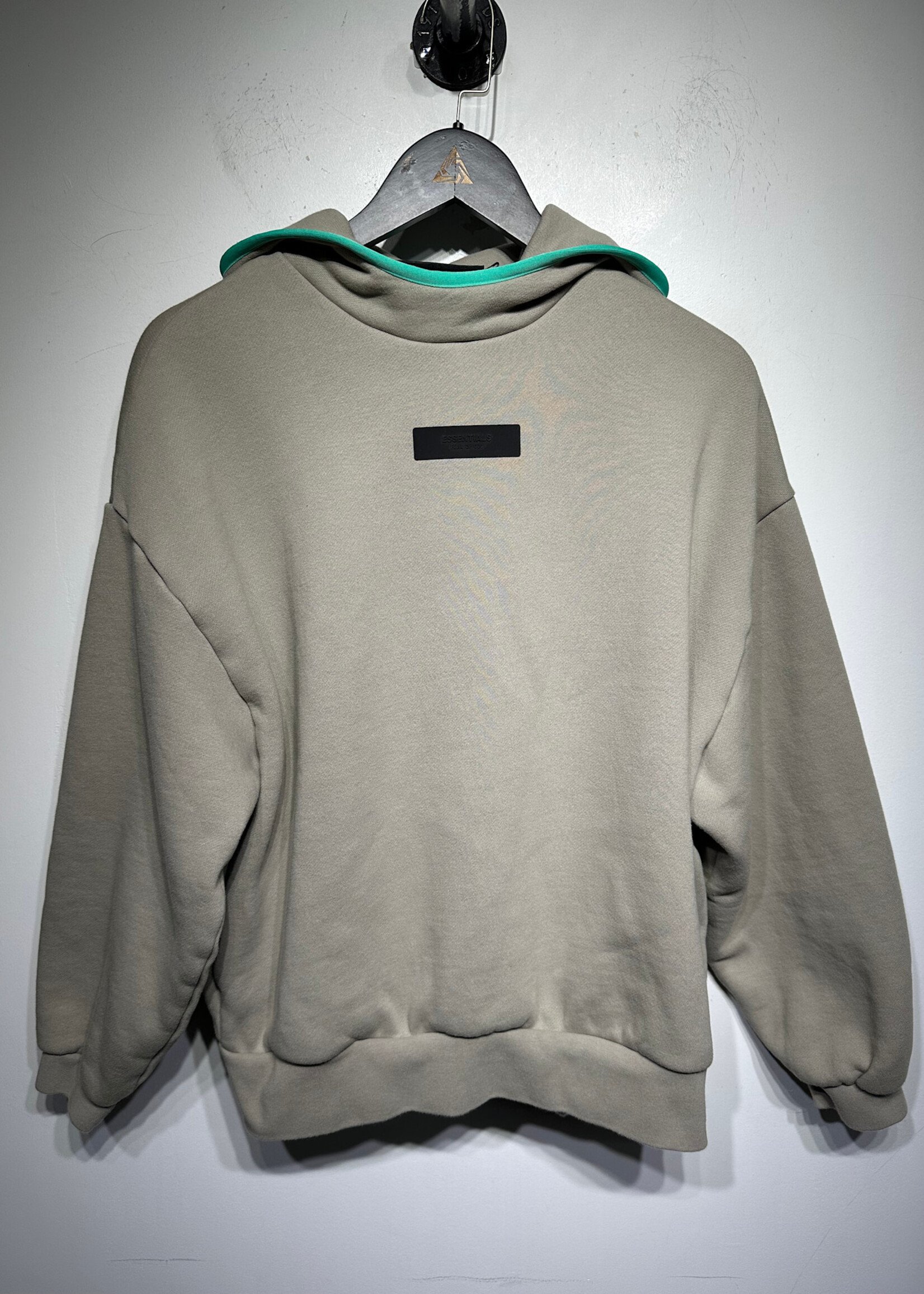 Essentials Tan Blue Trim Hoodie XS