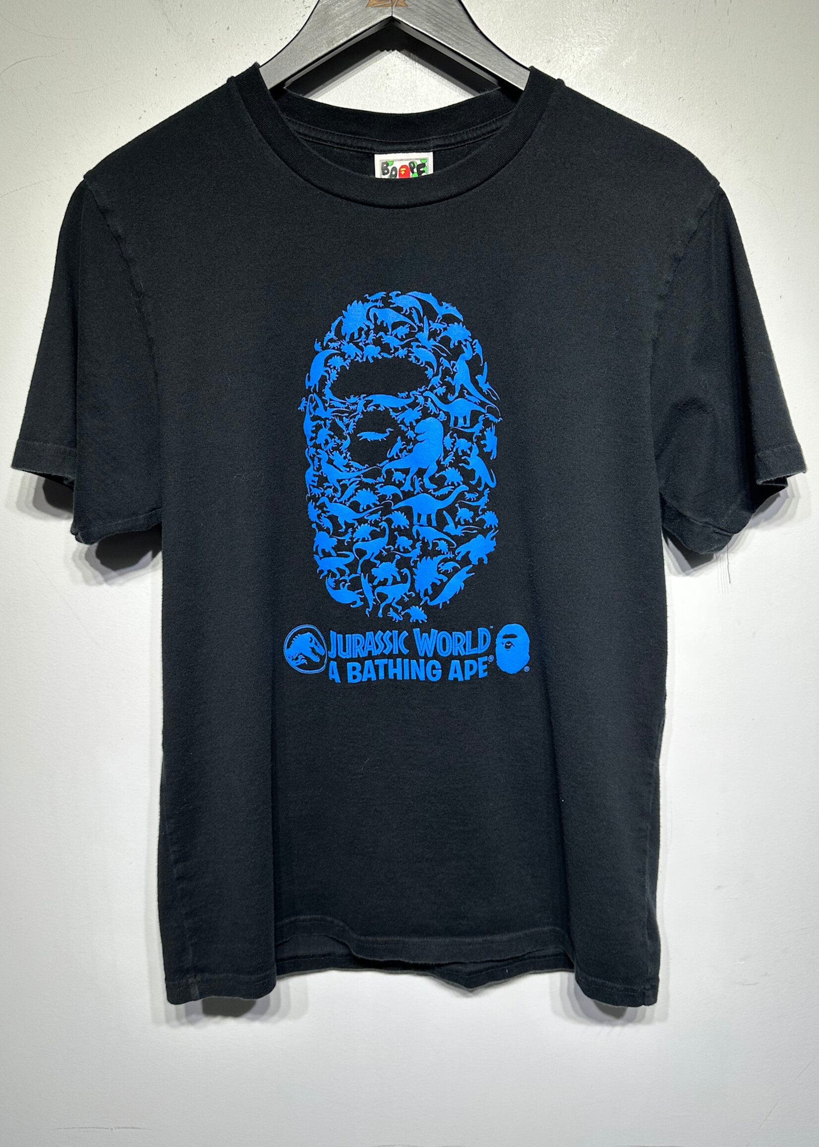 Bape Blue Black Dino Head Tee L
