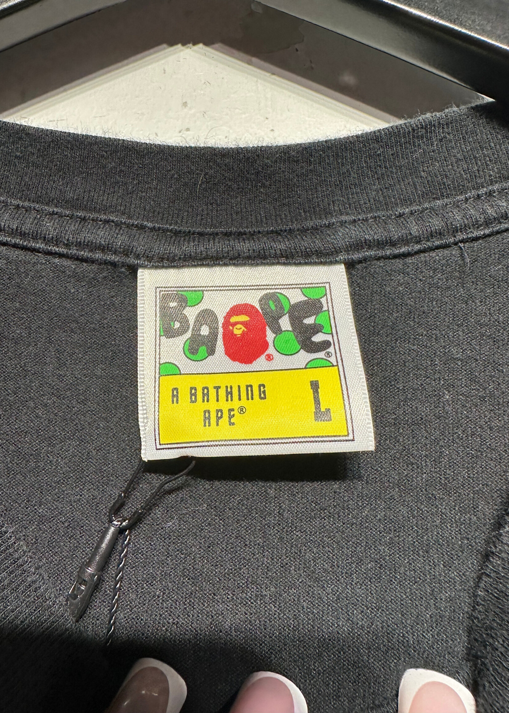 Bape Blue Black Dino Head Tee L