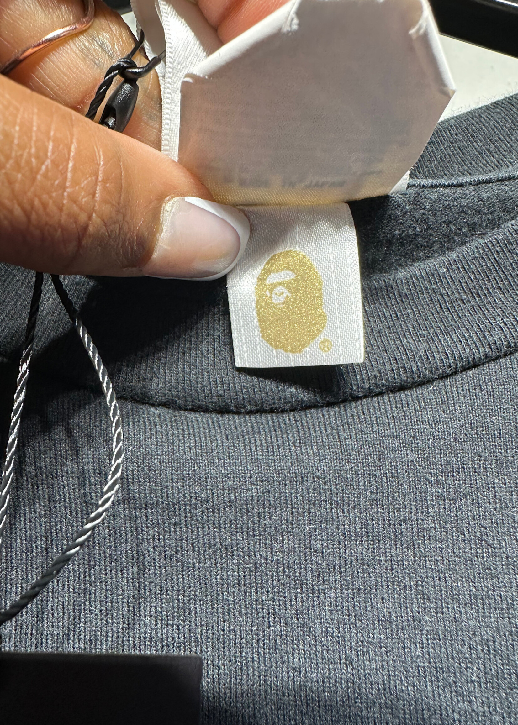 Bape Blue Black Dino Head Tee L