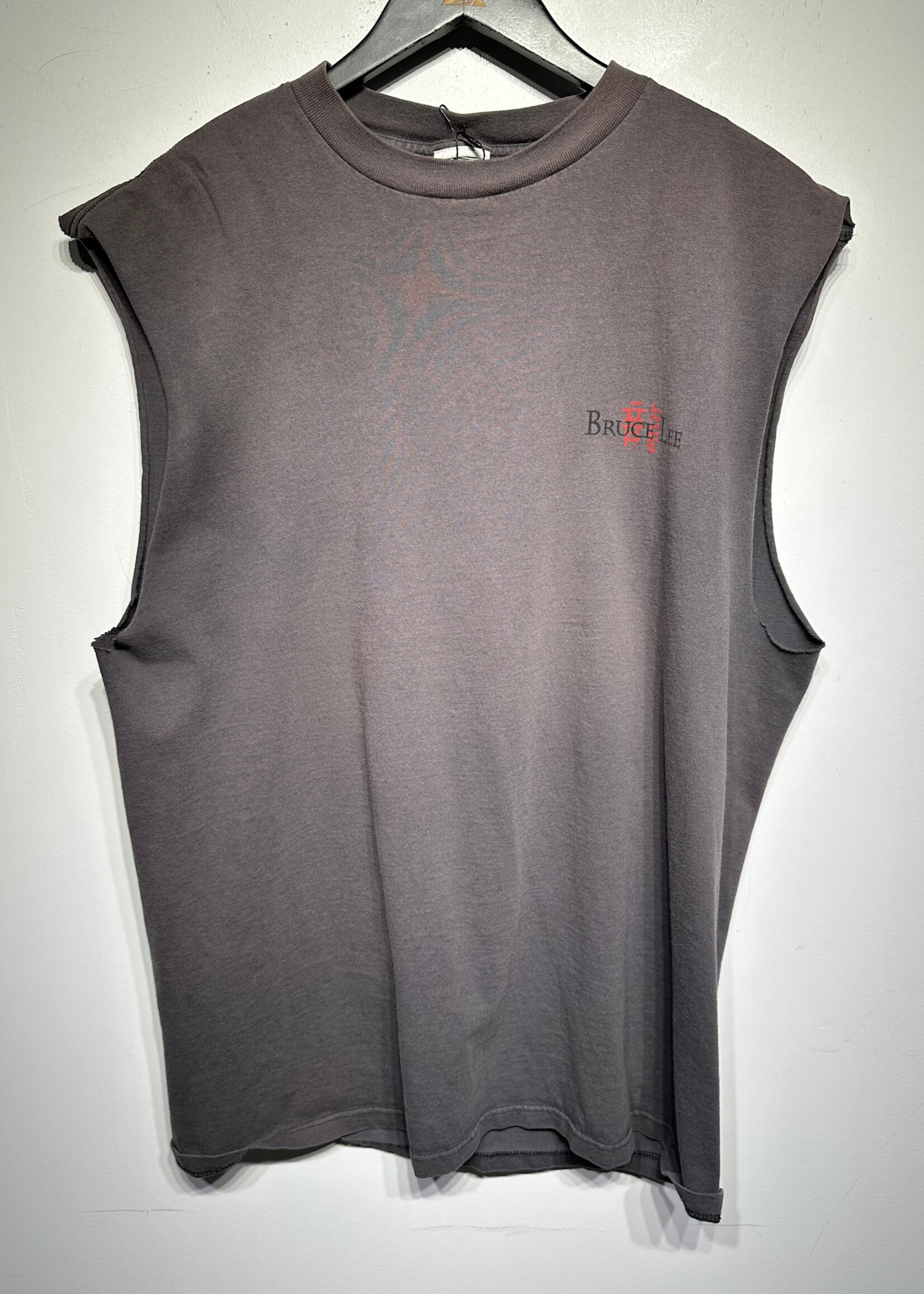 Bruce Lee Y2K Grey Cutoff Tank XL