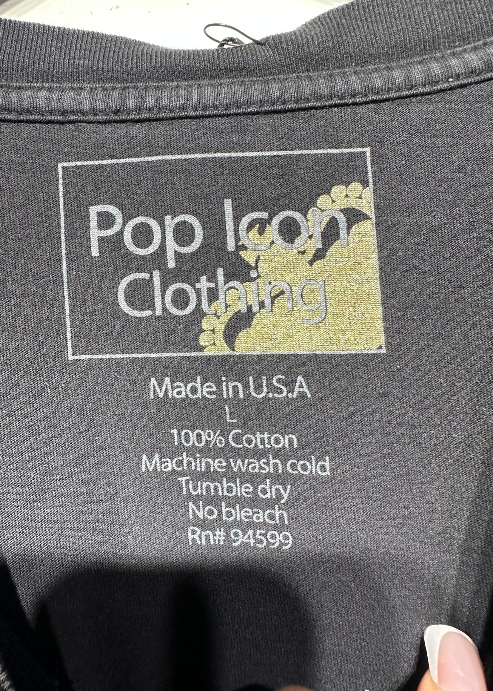 Pop Icon Y2K Black Eagle Tee L