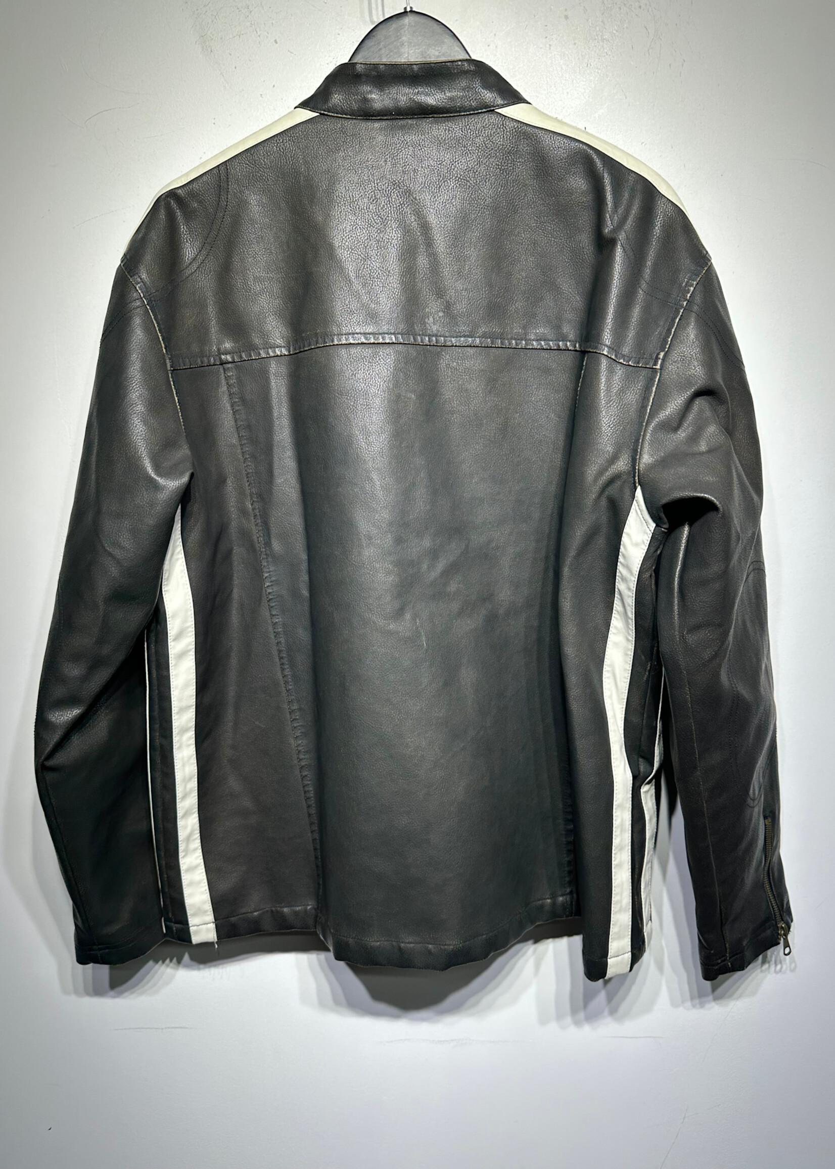 Whispering Smith Faux Leather Café Racer Jacket L