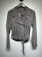 Blank NYC Grey Suede Biker Jacket Fem M