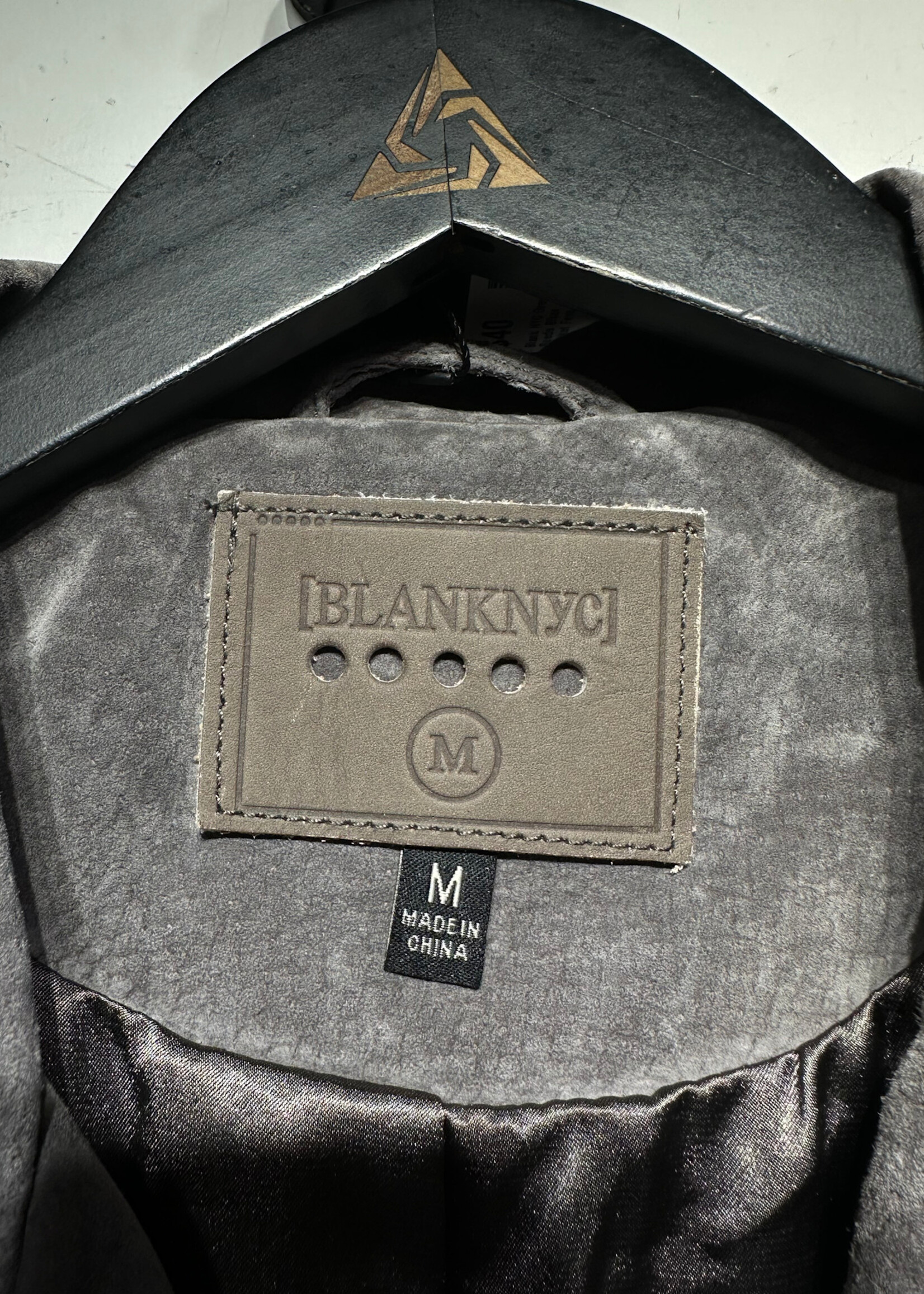 Blank NYC Grey Suede Biker Jacket Fem M