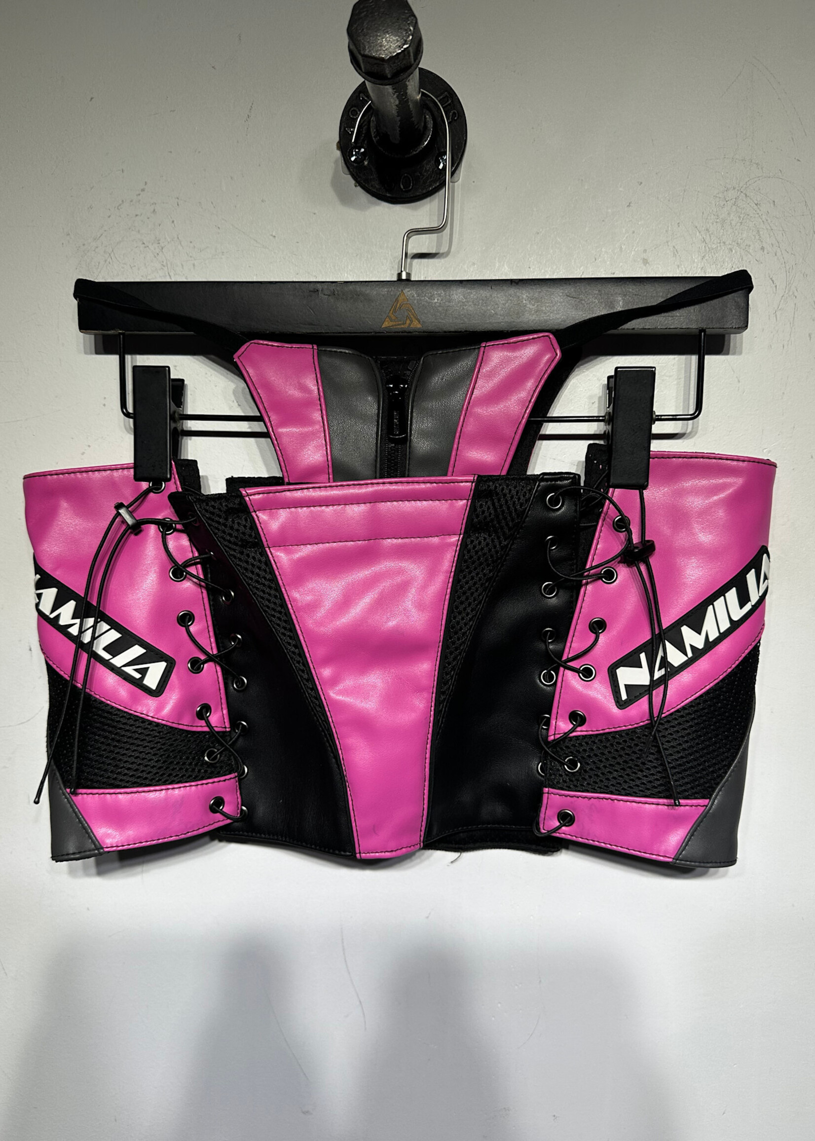 Namilia Pink Black Moto Skirt XS/S