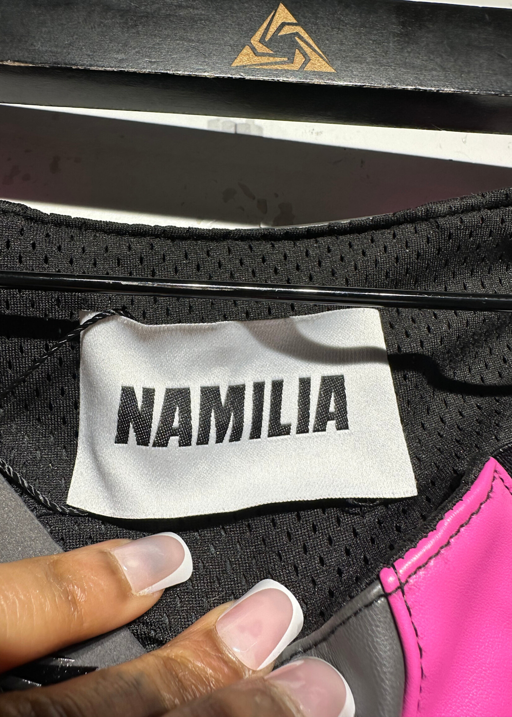 Namilia Pink Black Moto Skirt XS/S