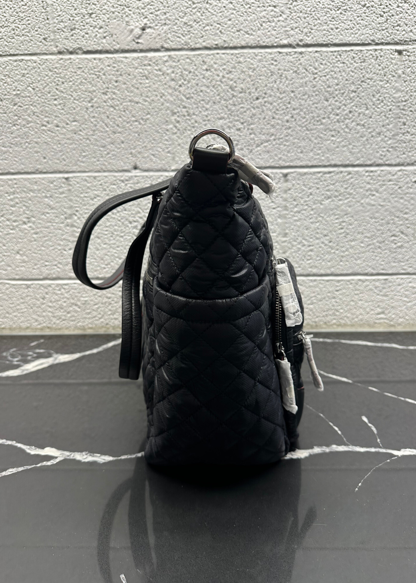 MZ Wallace Black Quilted Carry All Tote