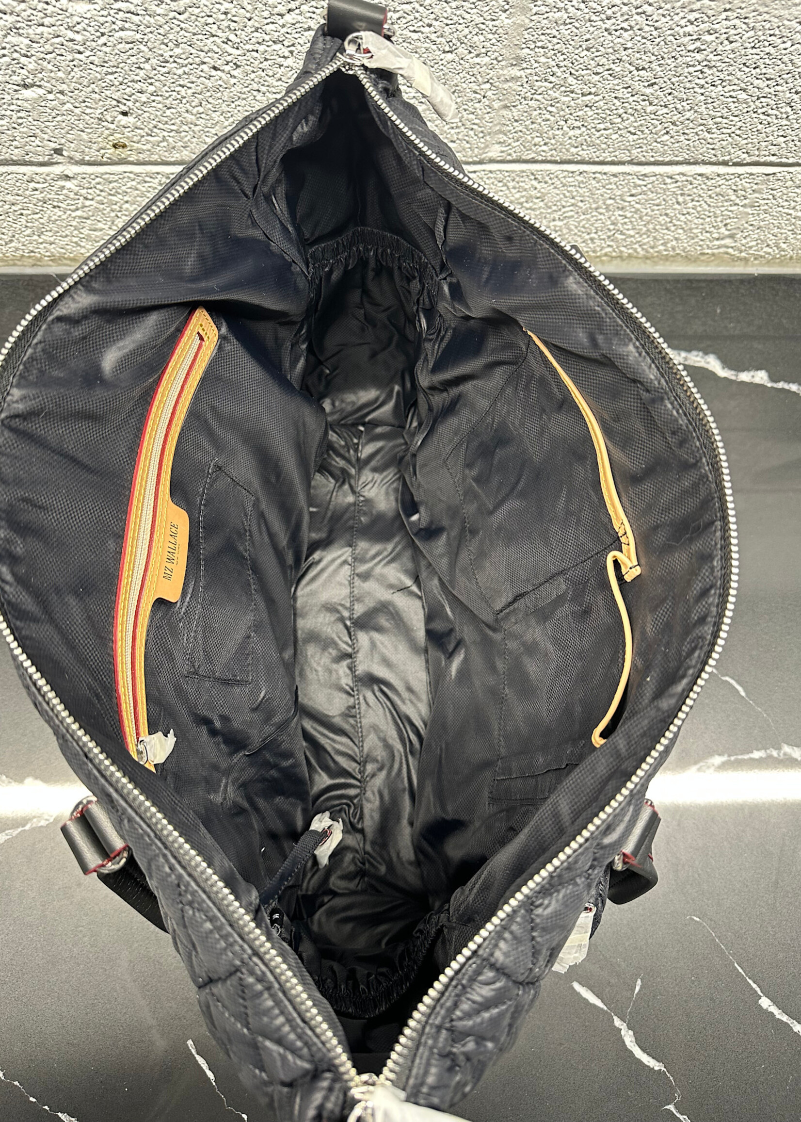 MZ Wallace Black Quilted Carry All Tote