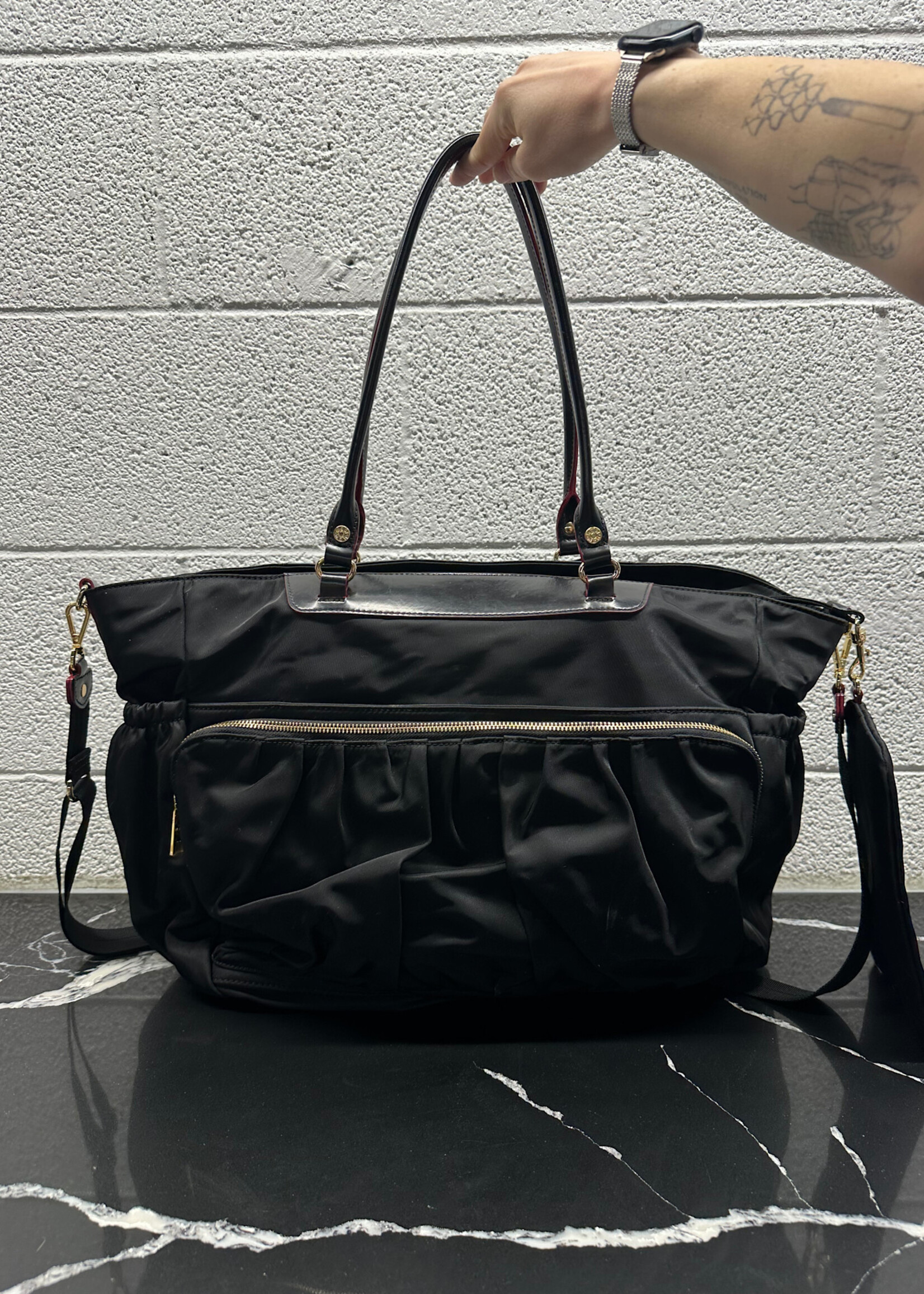MZ Wallace Black Nylon Carry All Tote