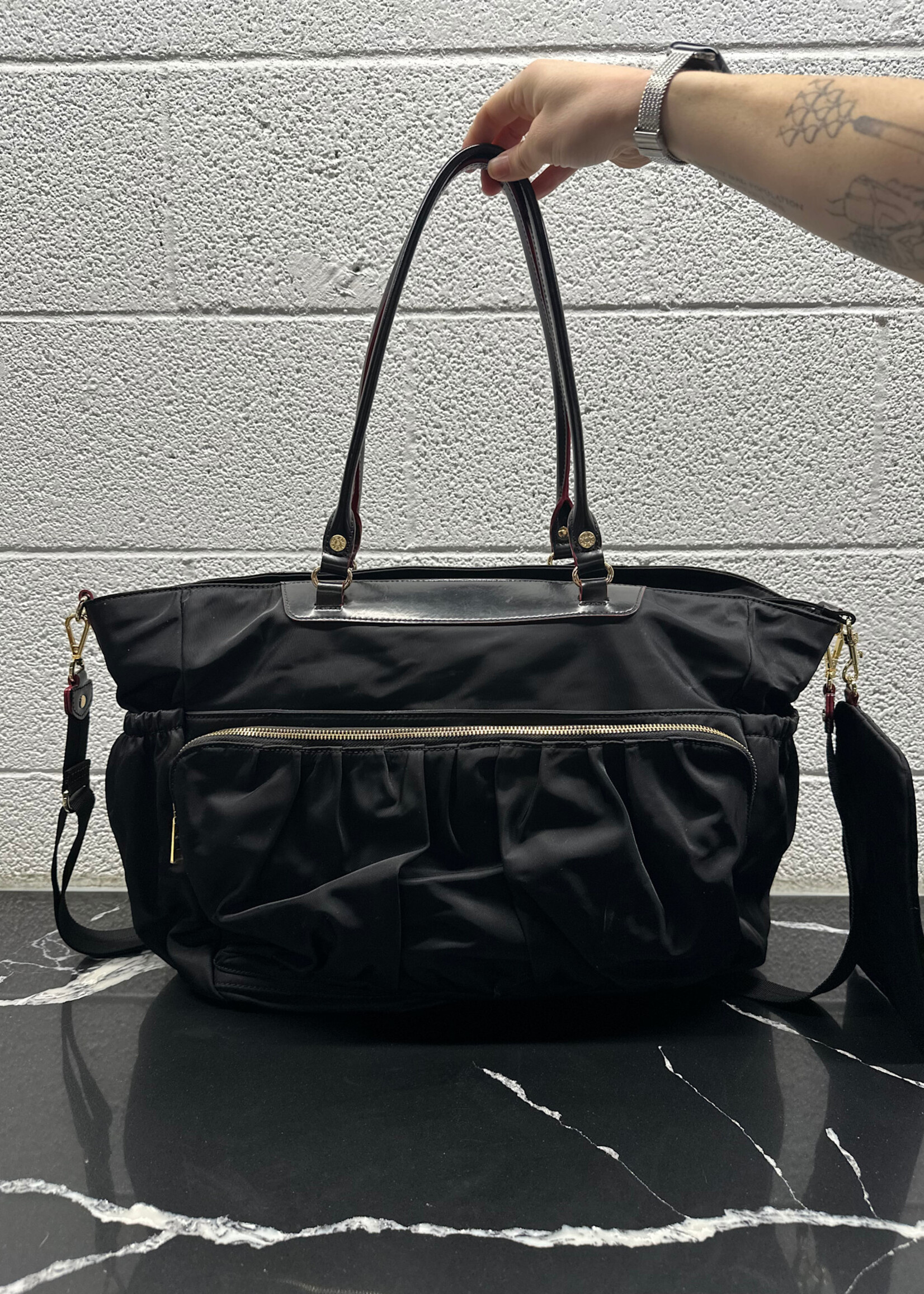 MZ Wallace Black Nylon Carry All Tote