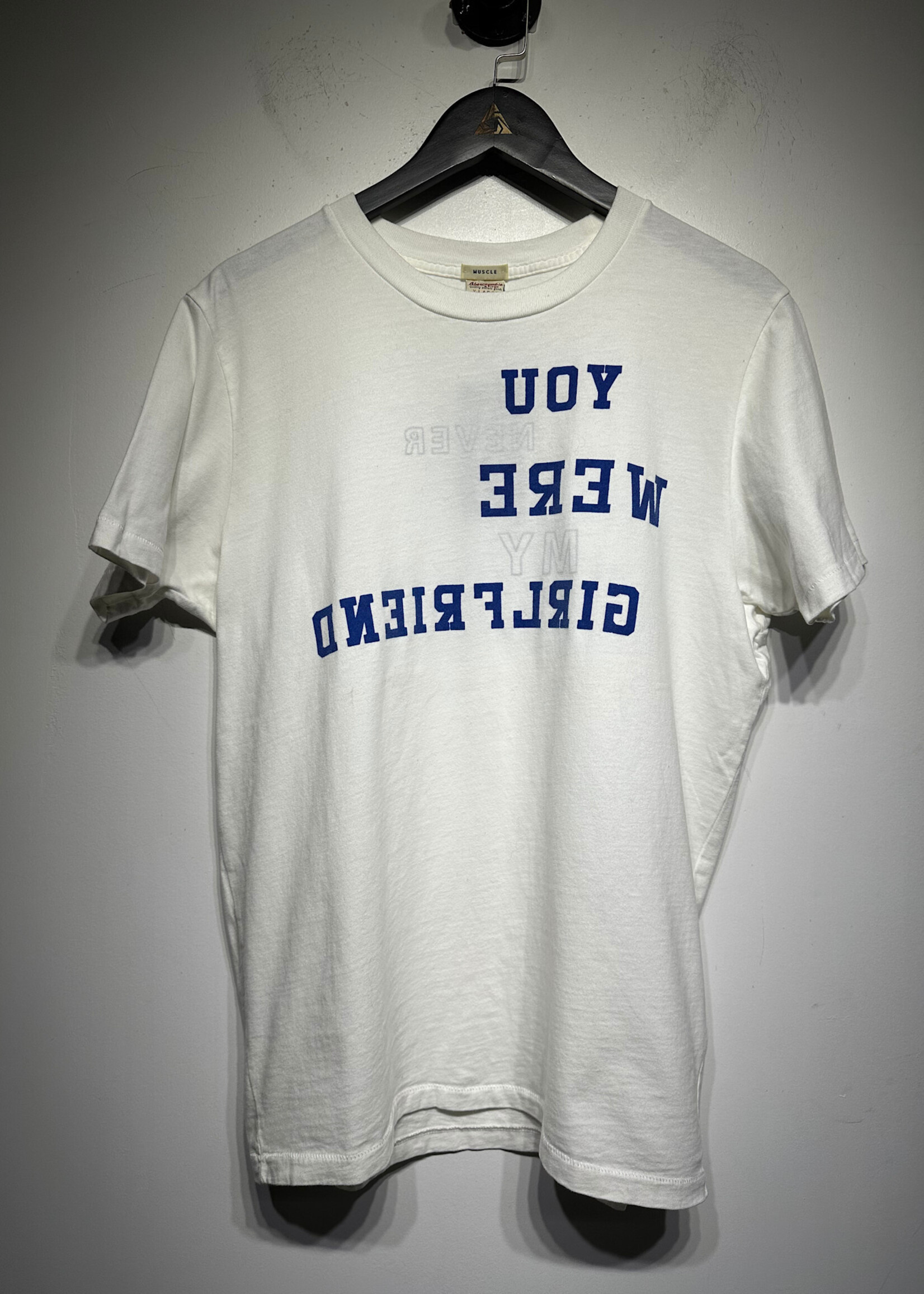 Abercrombie You Were Never My Girl White Tee XL