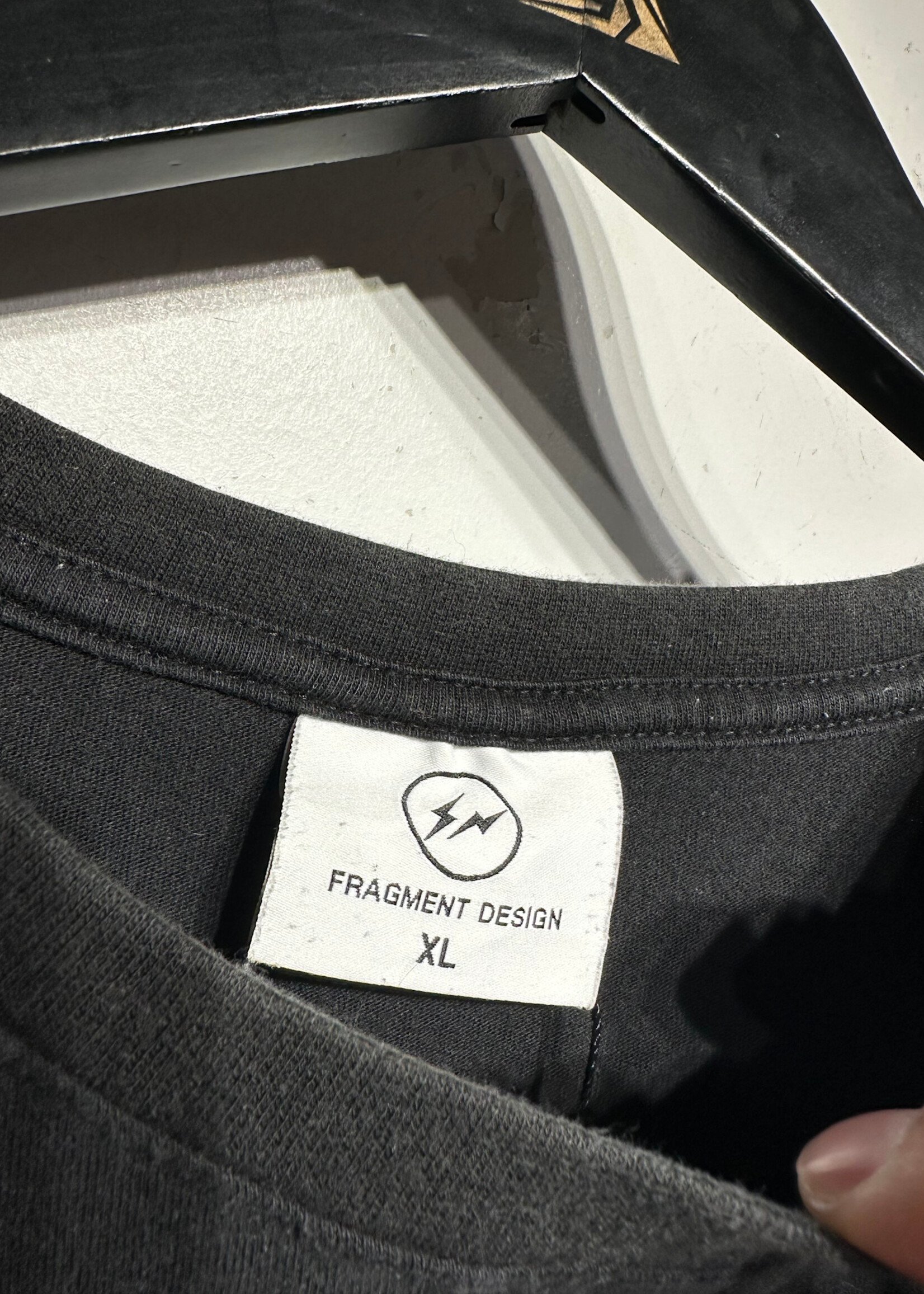 Fragment Design Black/Blue Logo Tee Masc XL