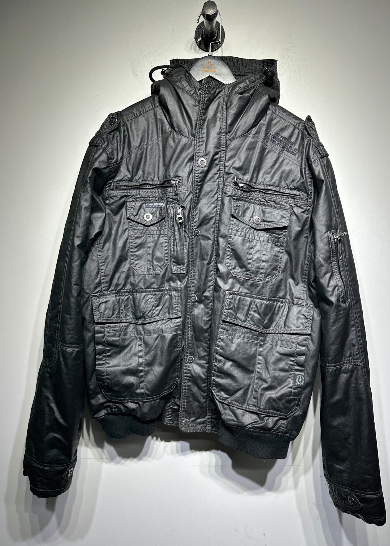 Petrol Y2K Waxed Cargo Jacket XXL