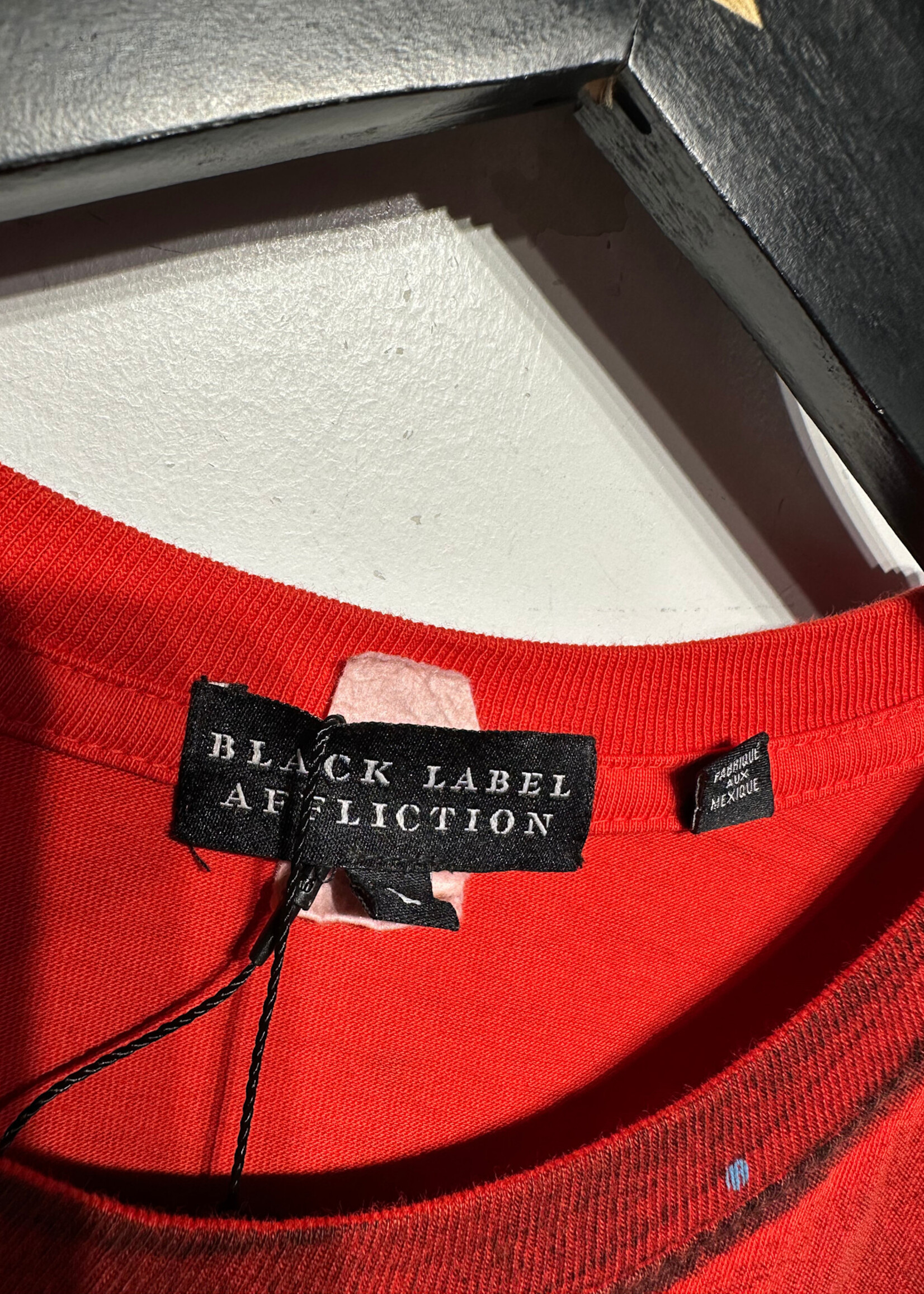 Affliction Red Heart Tribal Jewel Rhinestone Tee L