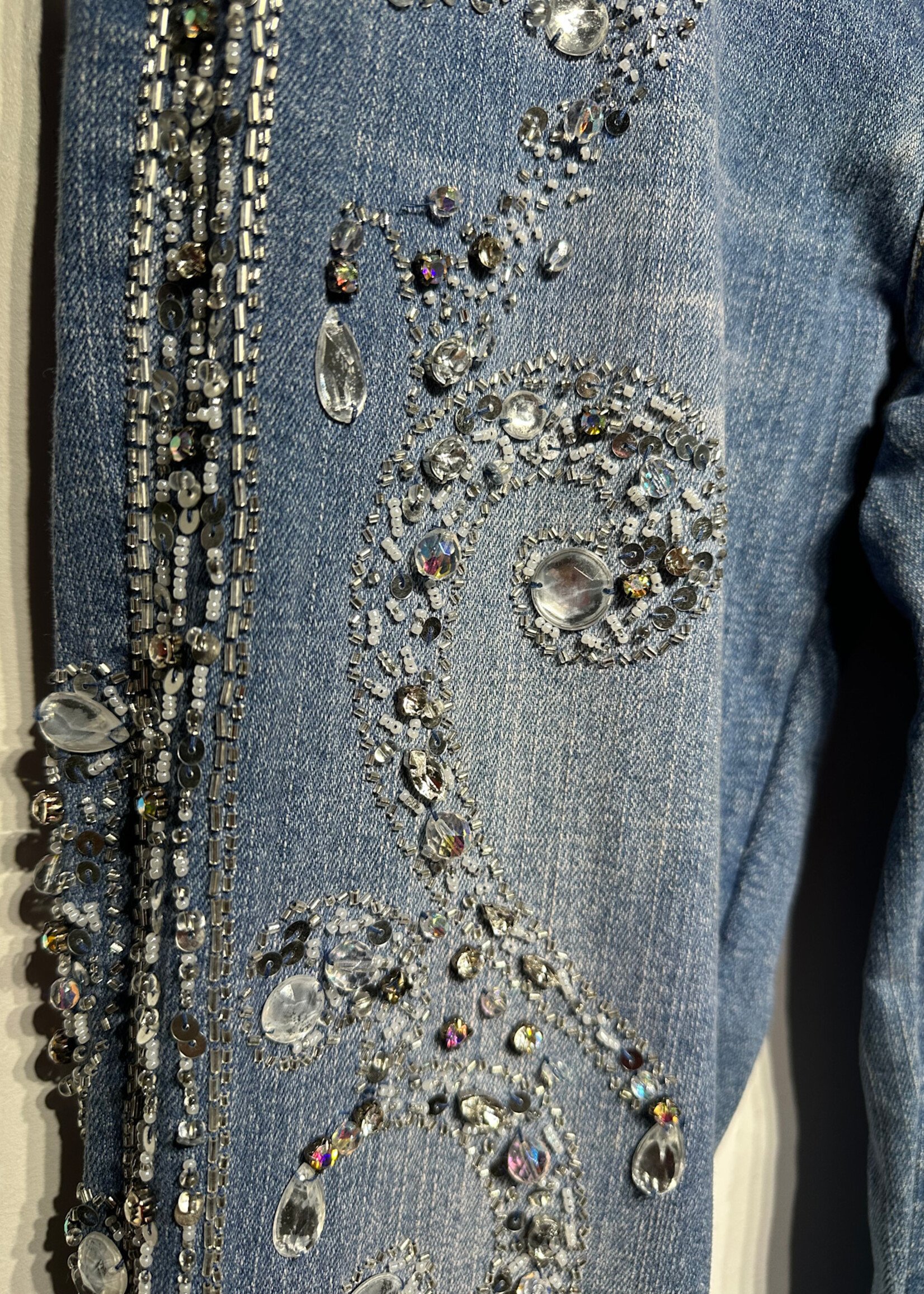 BEBE RHINESTONE BOOT JEANS 28 AS IS
