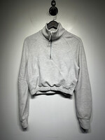 Lululemon Light Grey Waffle Knit 1/4 Zip Sweater S