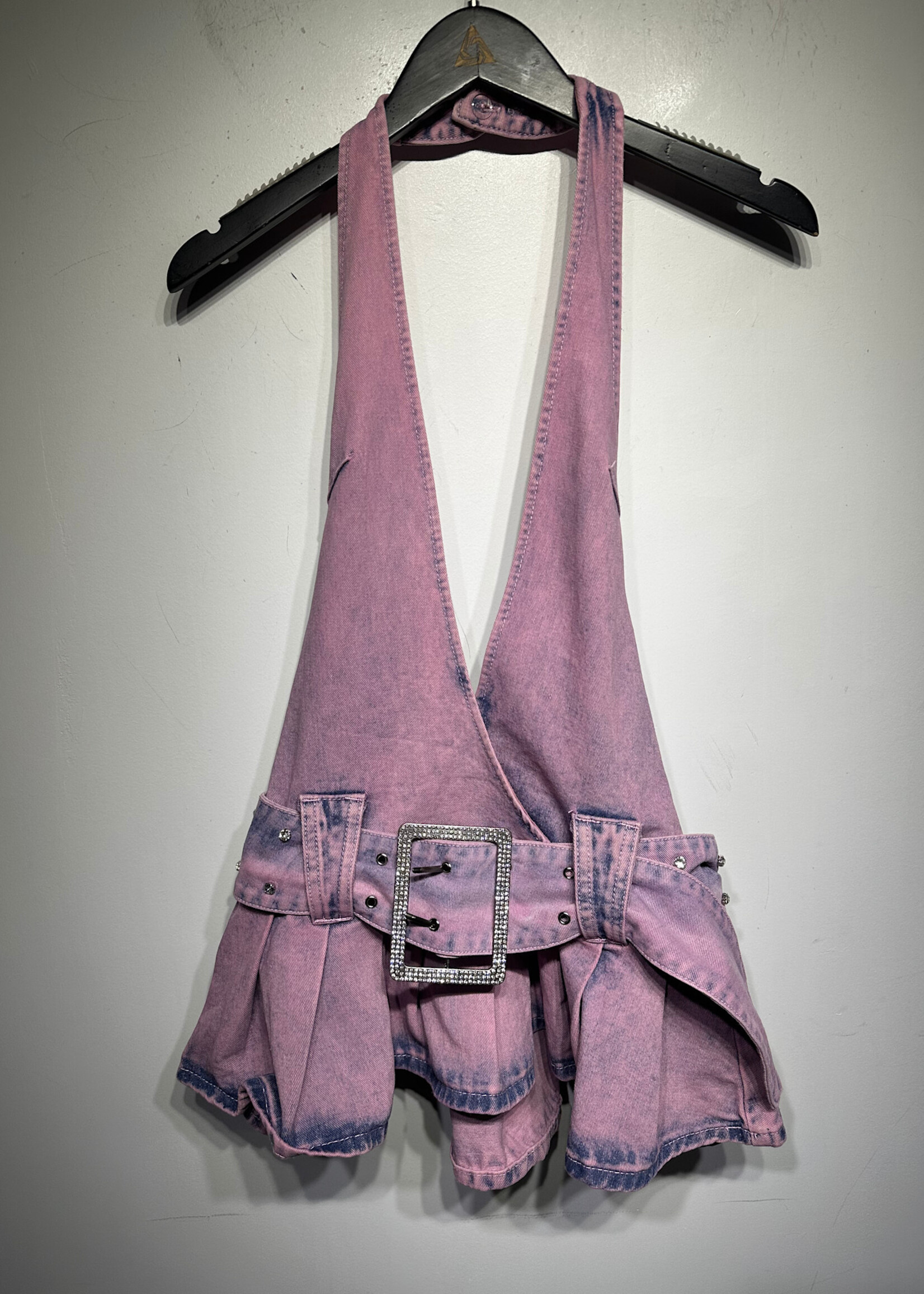 Jaded LDN Pink Acid Wash Dress XS