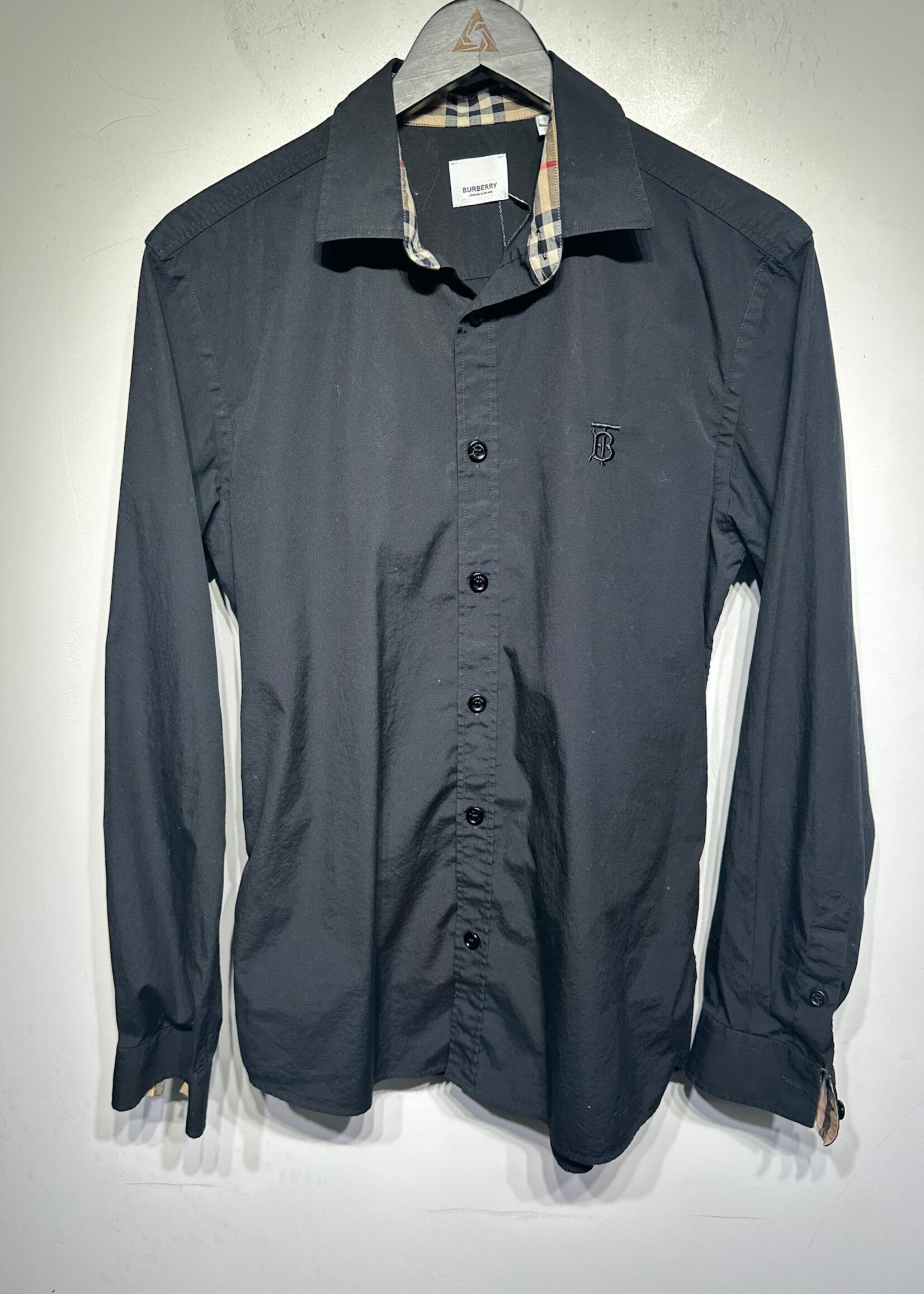 Burberry "TB" Black B/U L/S Shirt M