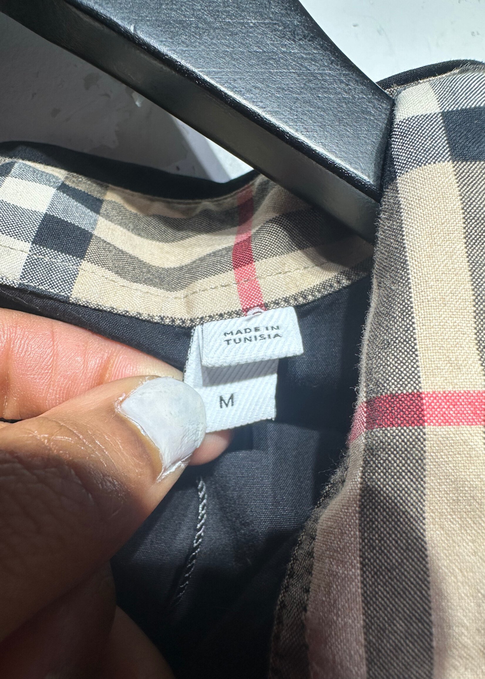 Burberry "TB" Black B/U L/S Shirt M