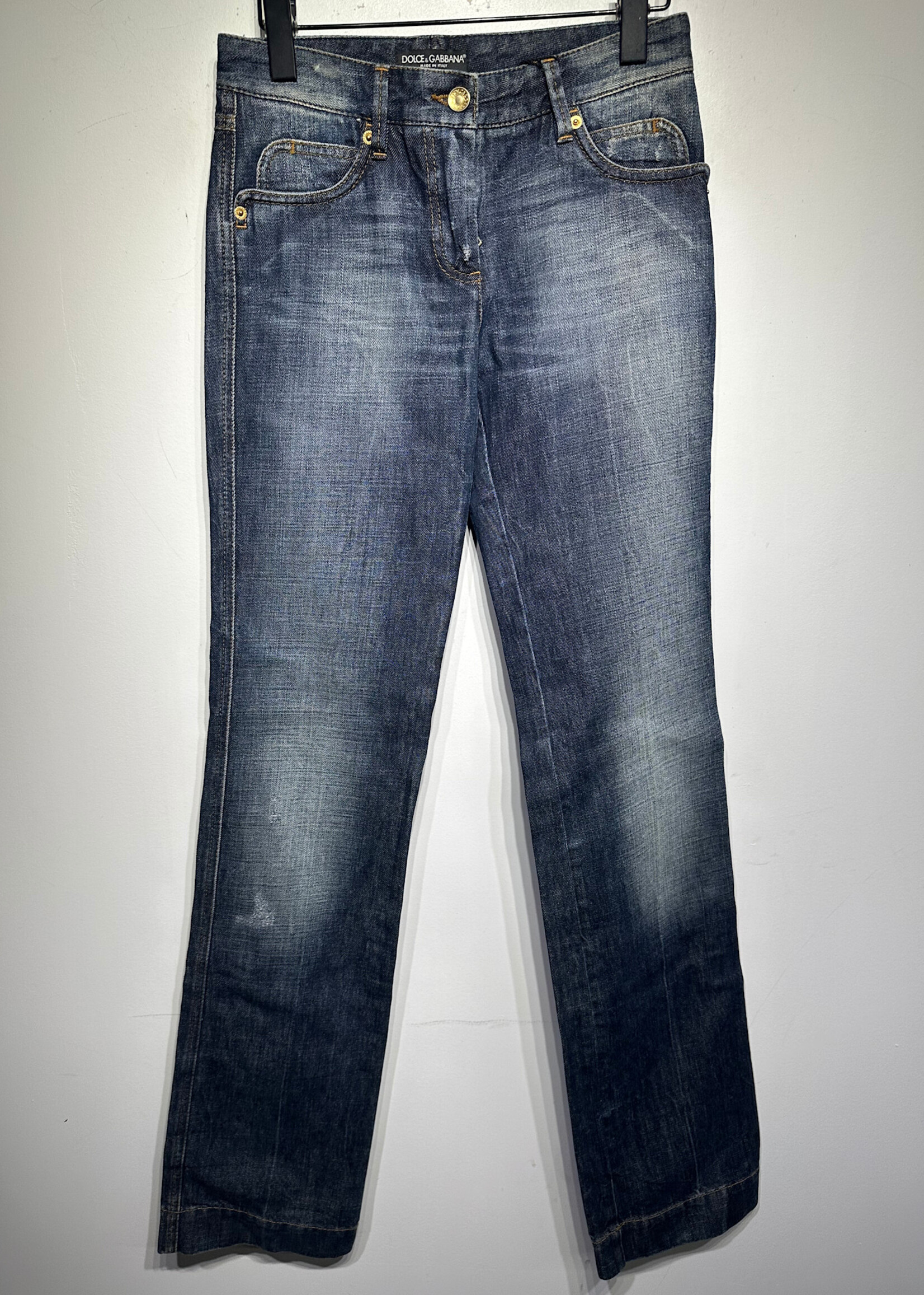 D&G NWT Tonal Blue Boot Fit Jeans 28