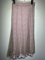 Free People Pink Beige Layered Lace Skirt 26