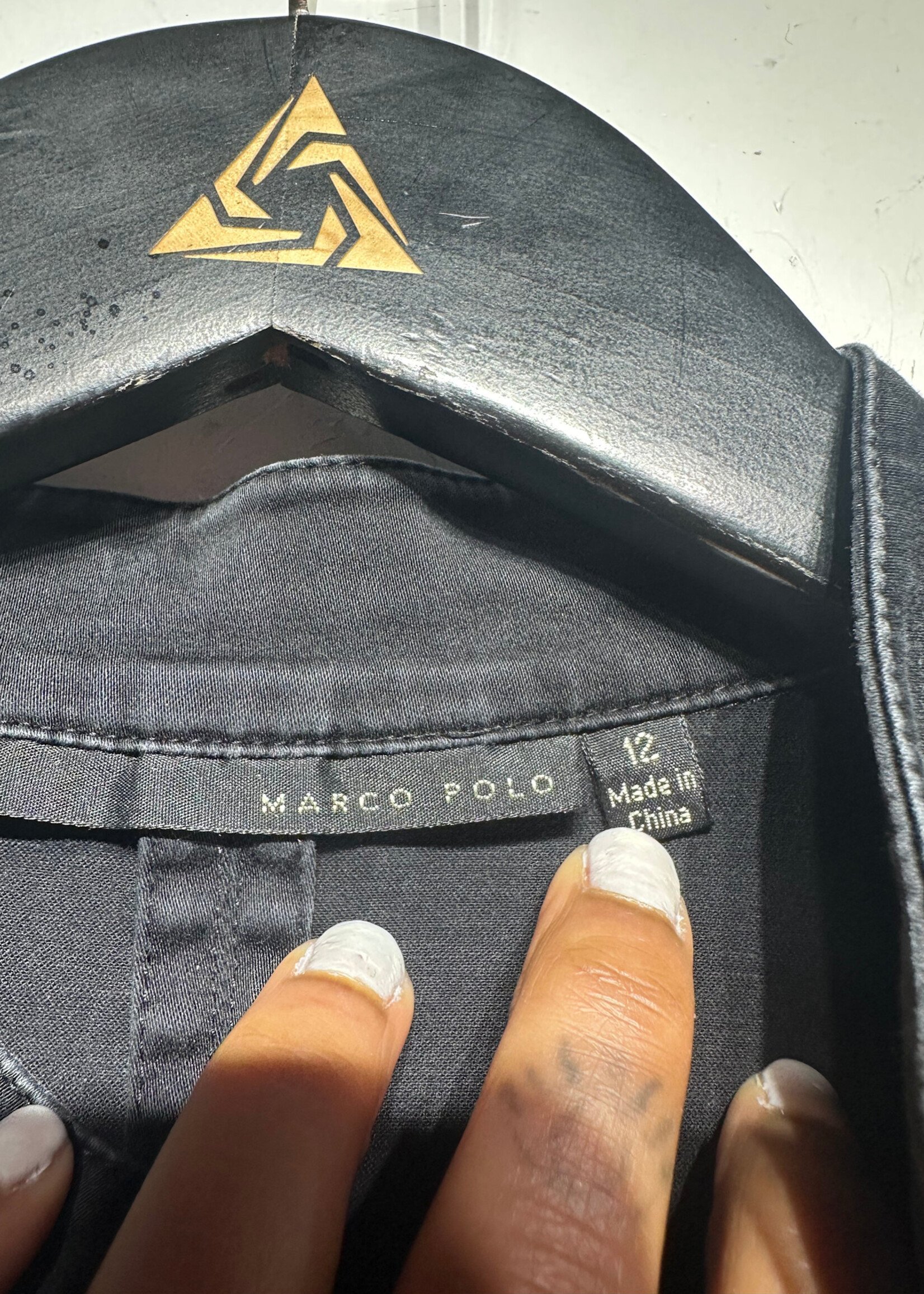 Marco Polo Black Belted Fitted Jacket 12/L