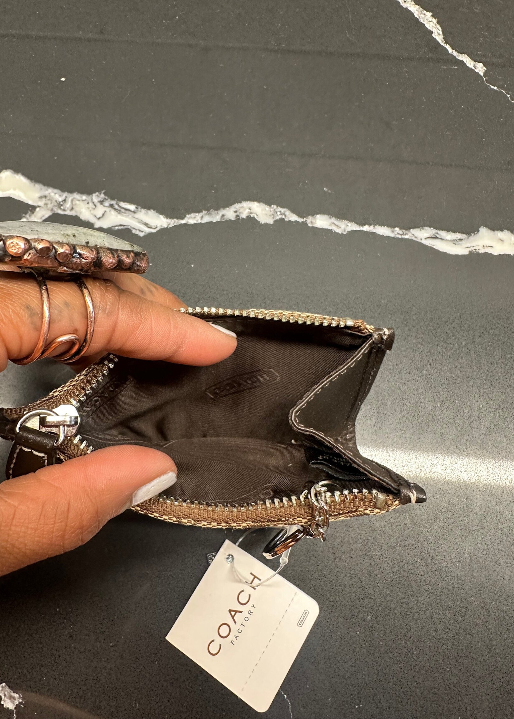 Coach NWT Beige Monogram Wallet