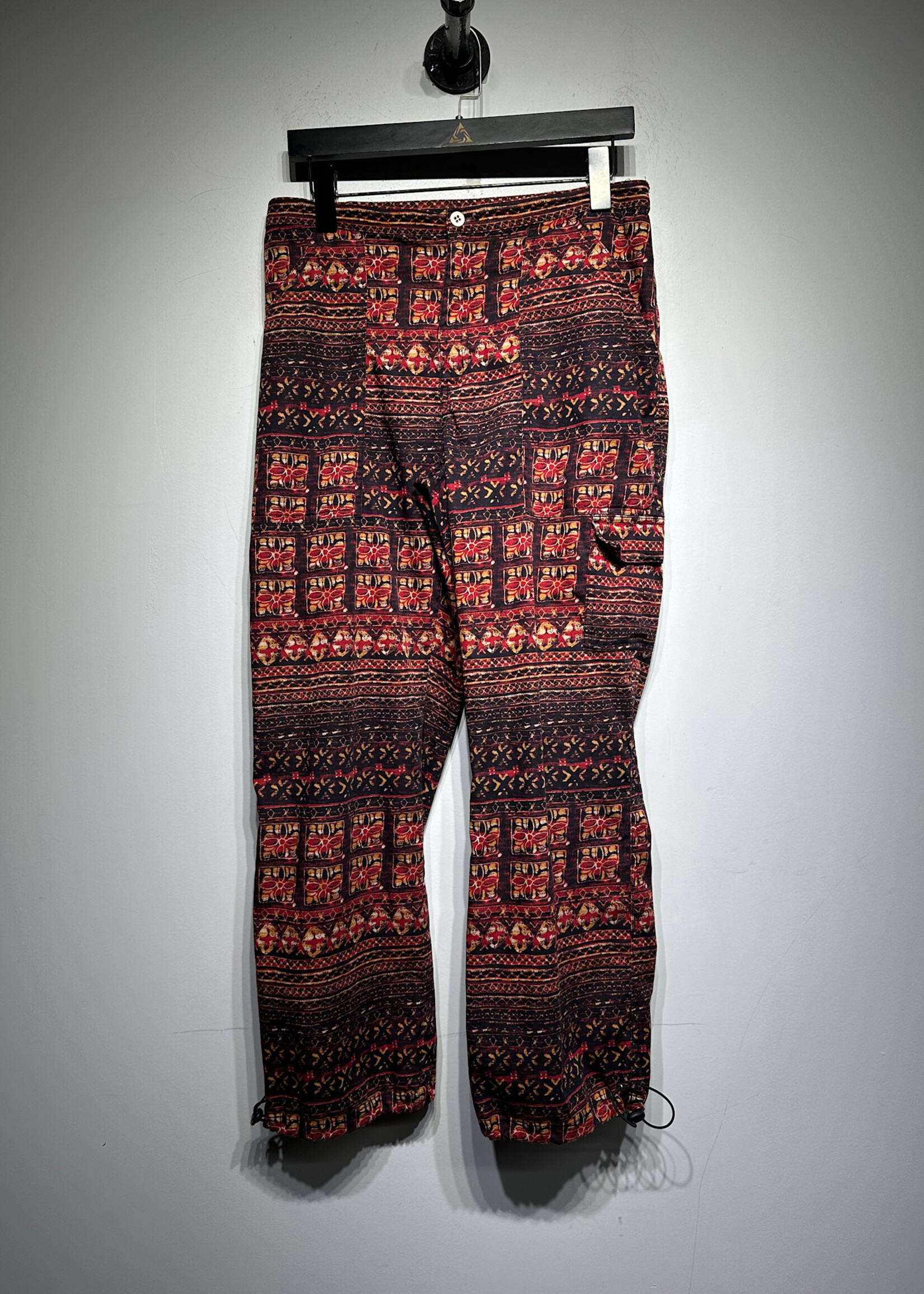 Chicos Design Red Multi Pattern Pants 30 Fem