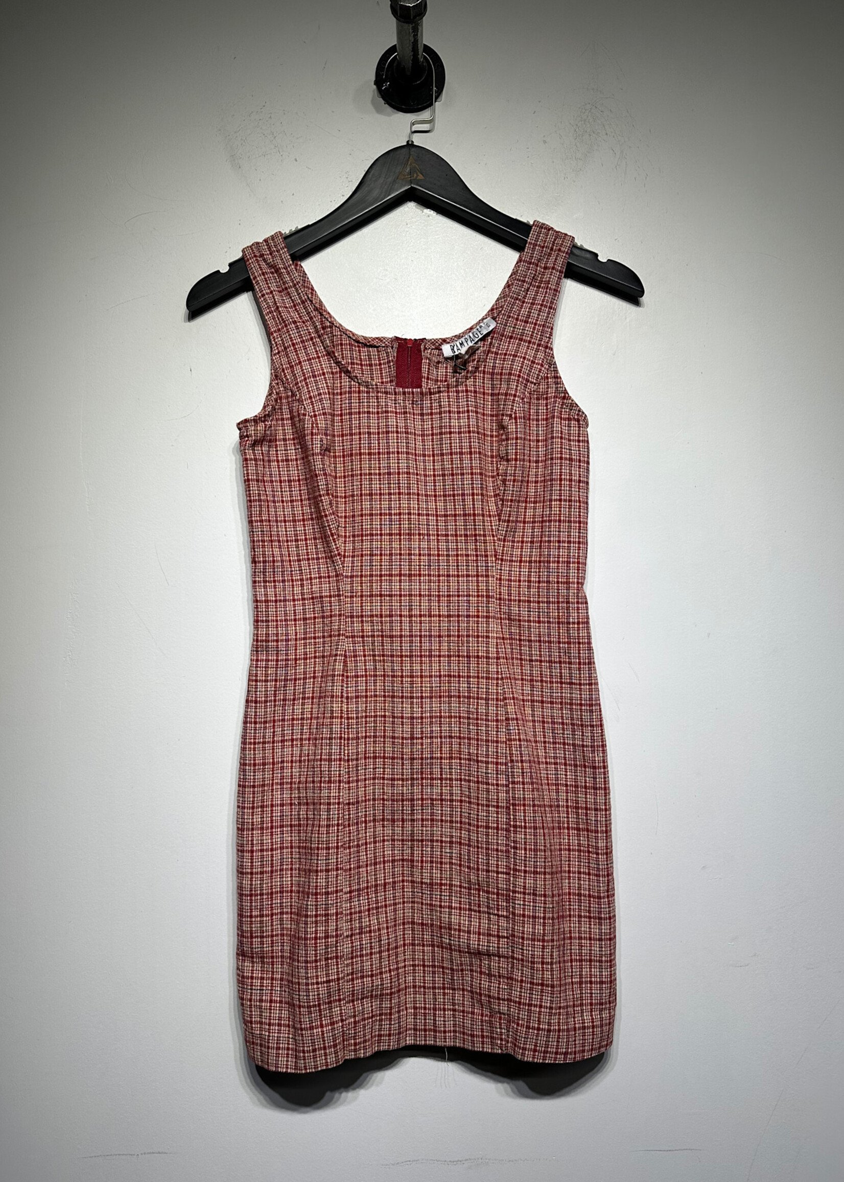 Rampage Red Plaid Mini Dress S