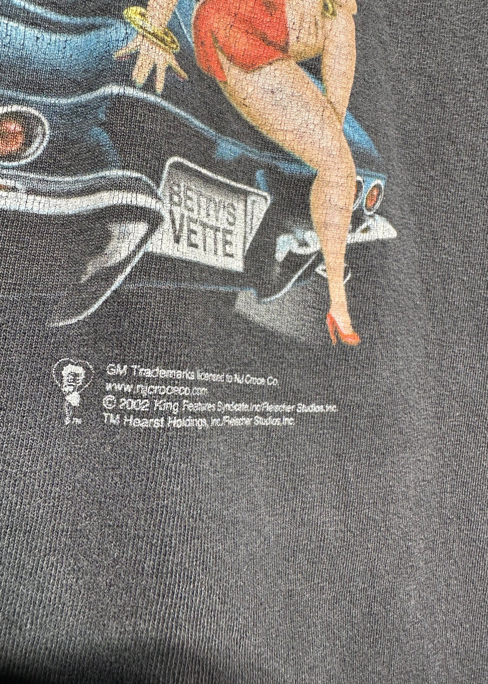 Betty Boop Vintage Summer Classics Black Tee L