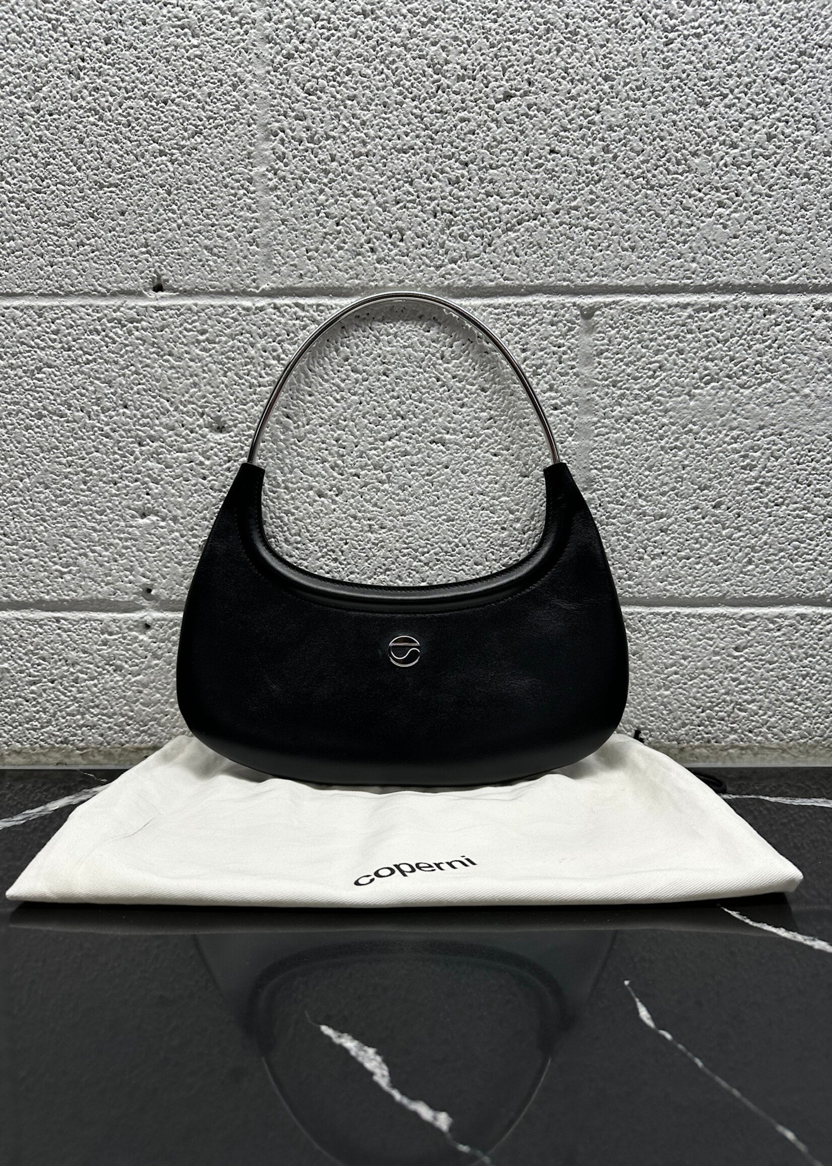Coperni Black Leather Sling Bag OS