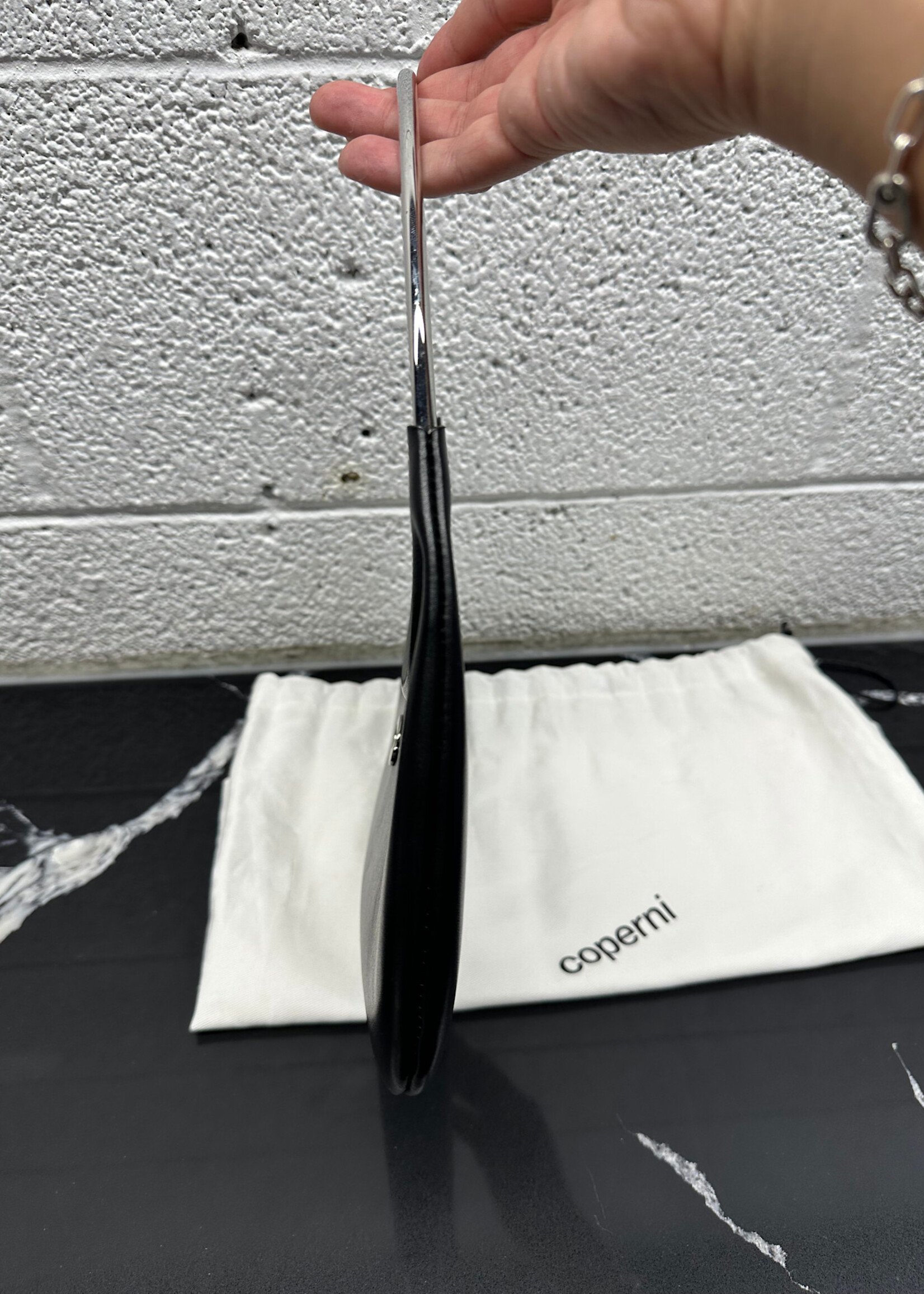 Coperni Black Leather Sling Bag OS