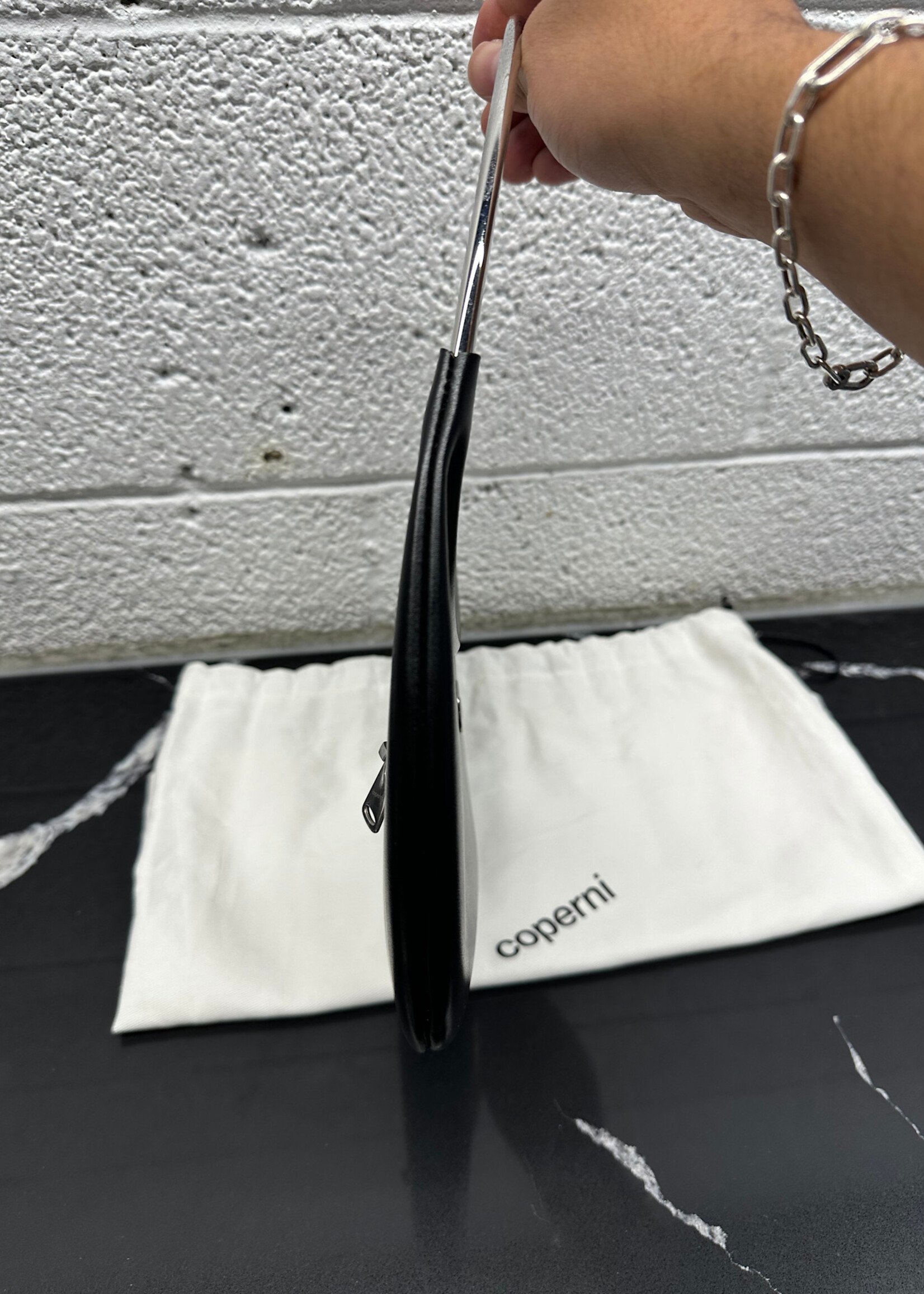 Coperni Black Leather Sling Bag OS