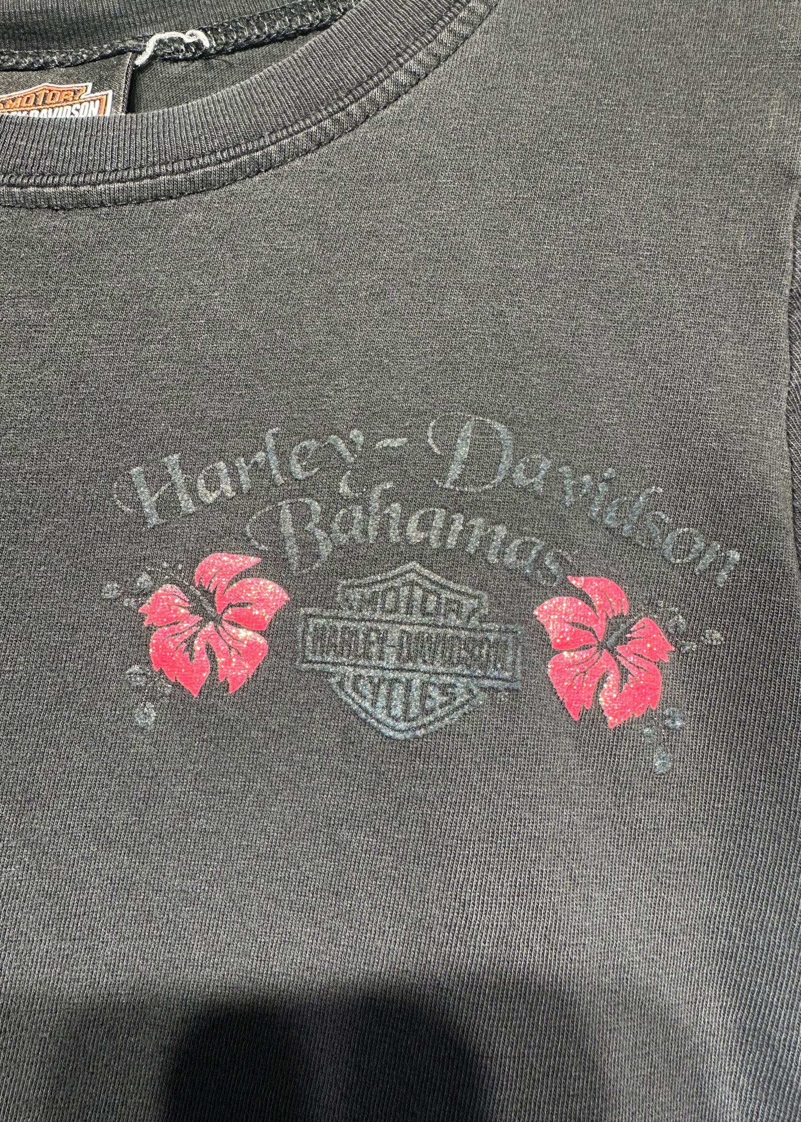 Harley Bahamas Black Flower Tee Fem S
