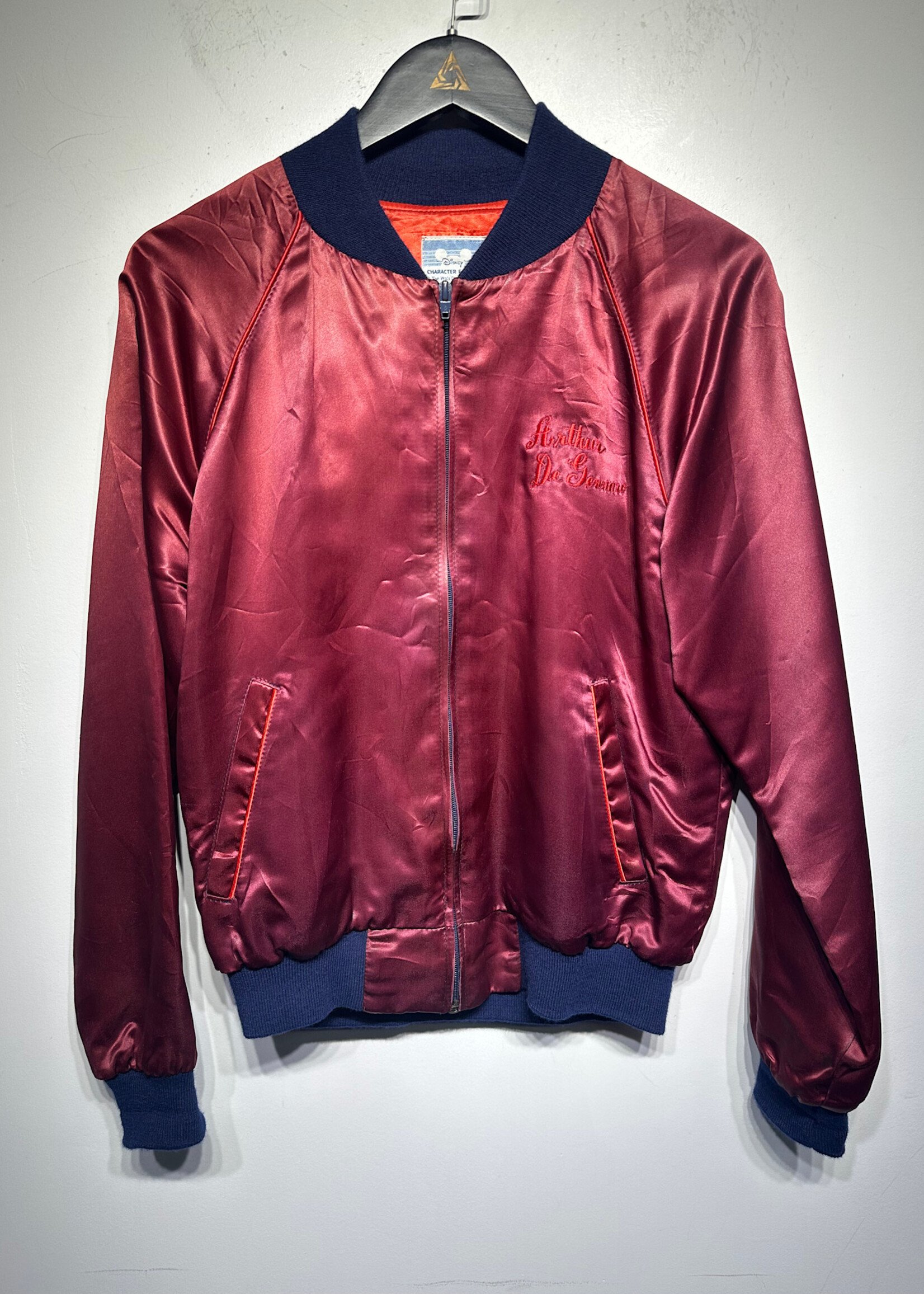 Disney Fashions Vintage Maroon Satin Jakcet S/M AS IS