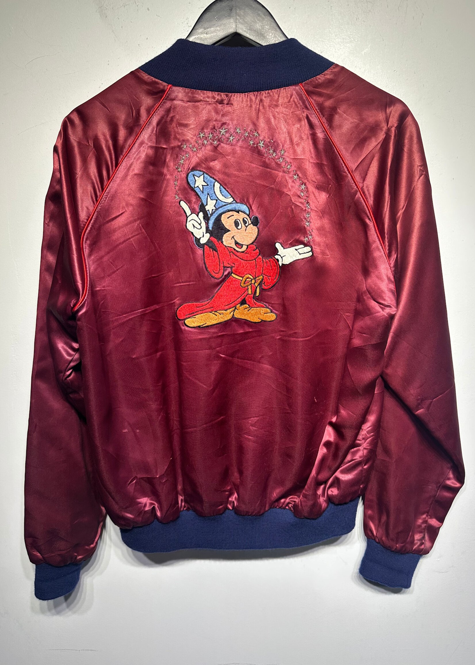 Disney Fashions Vintage Maroon Satin Jakcet S/M AS IS