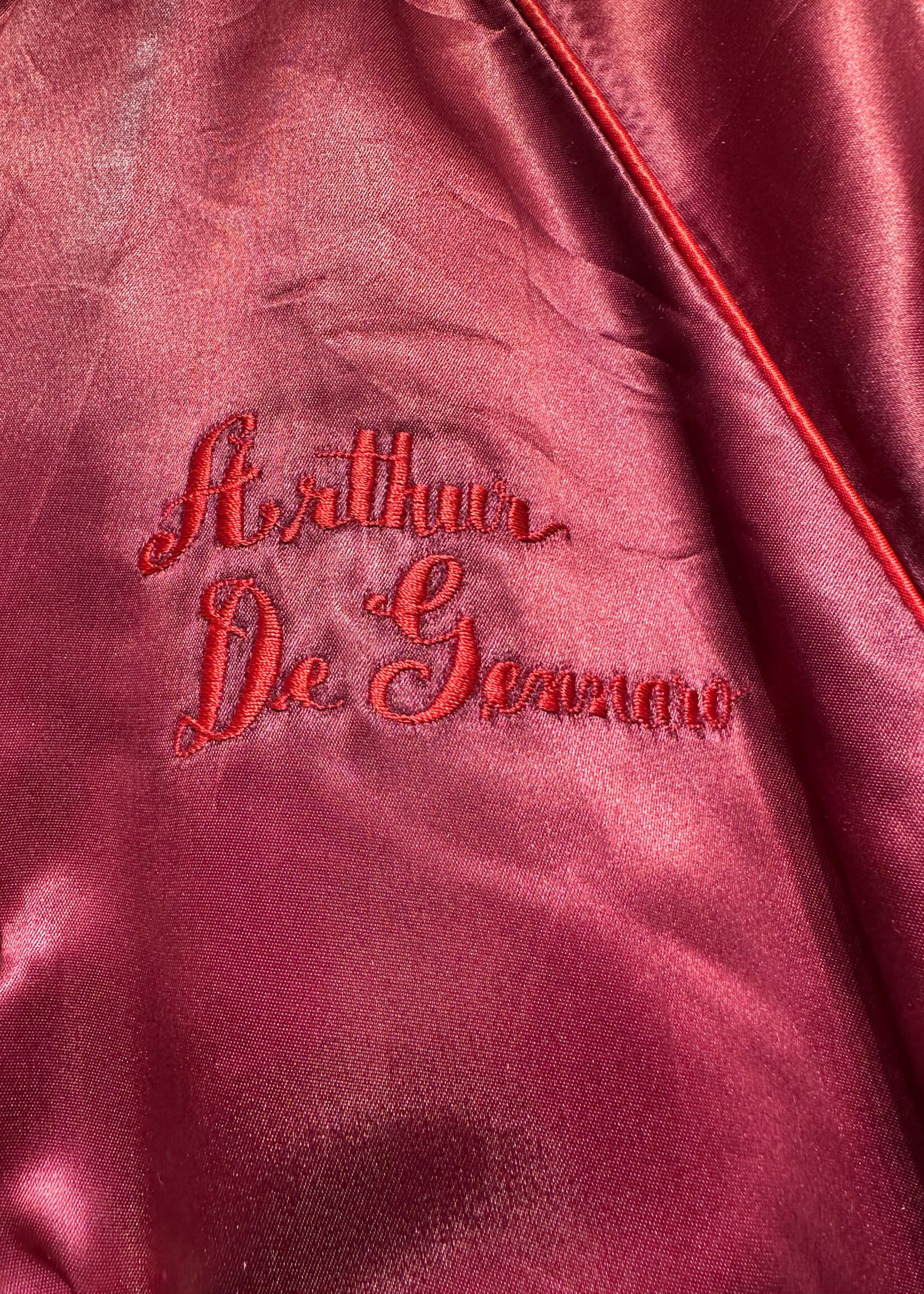 Disney Fashions Vintage Maroon Satin Jakcet S/M AS IS