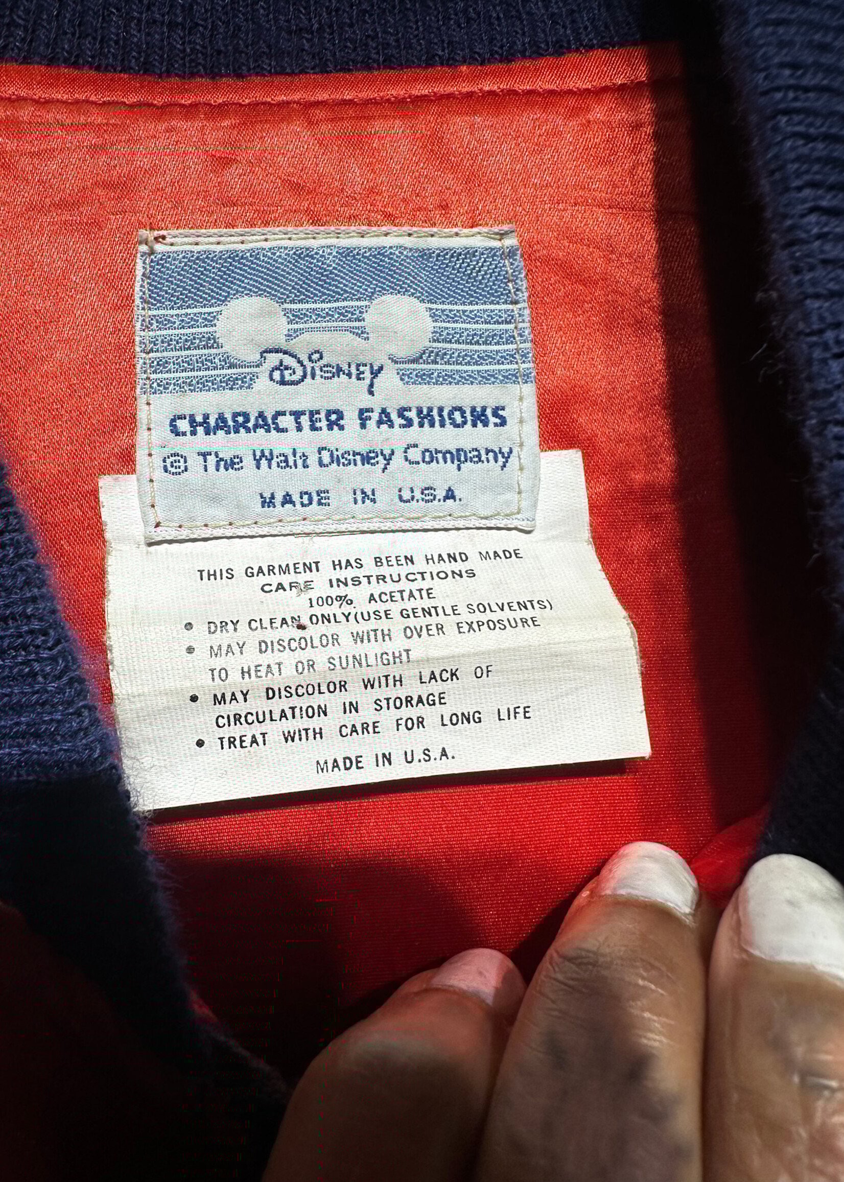 Disney Fashions Vintage Maroon Satin Jakcet S/M AS IS