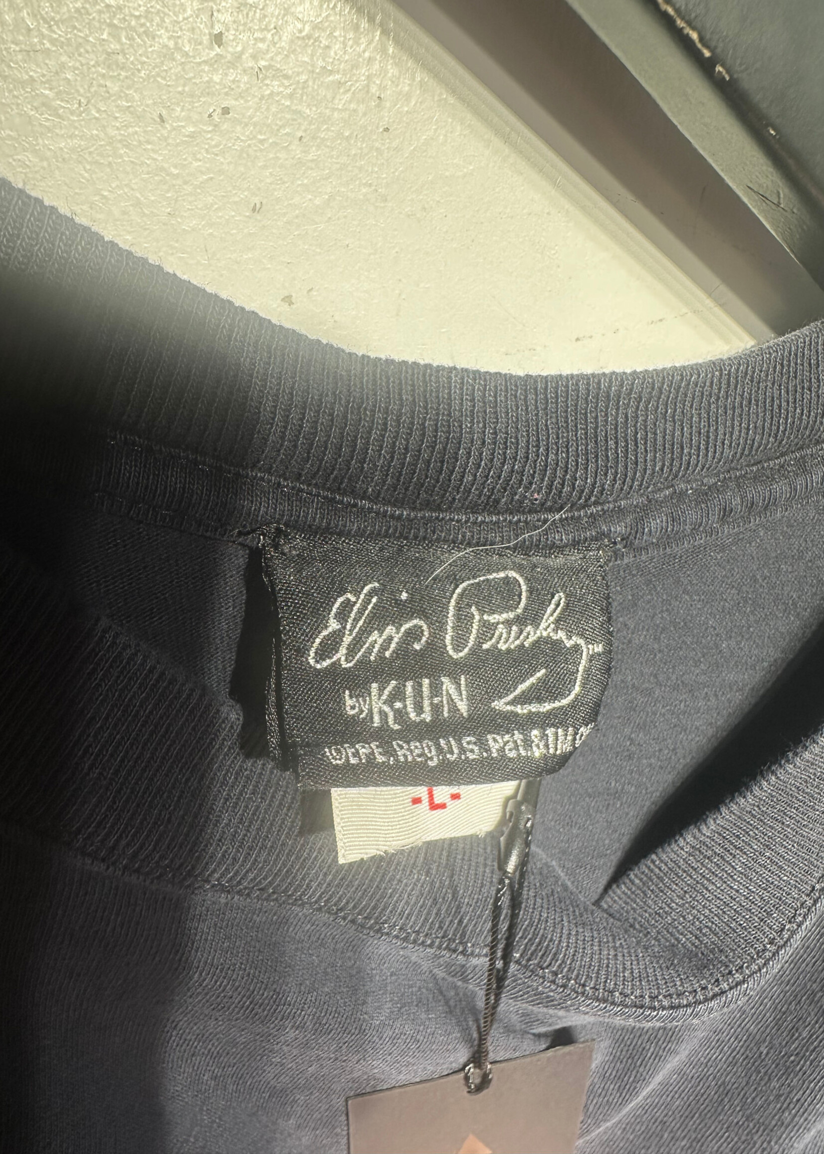 Elvis Vintage Black Faded Photo Tee L