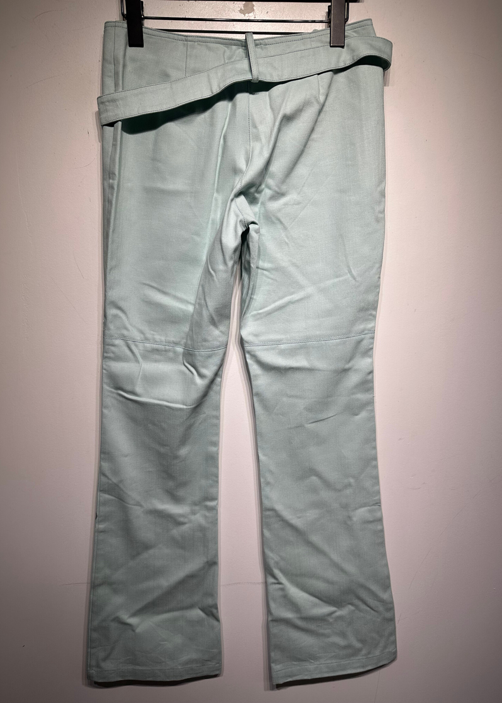 Zemeta Light Blue Asymmetrical Tie Pants 28