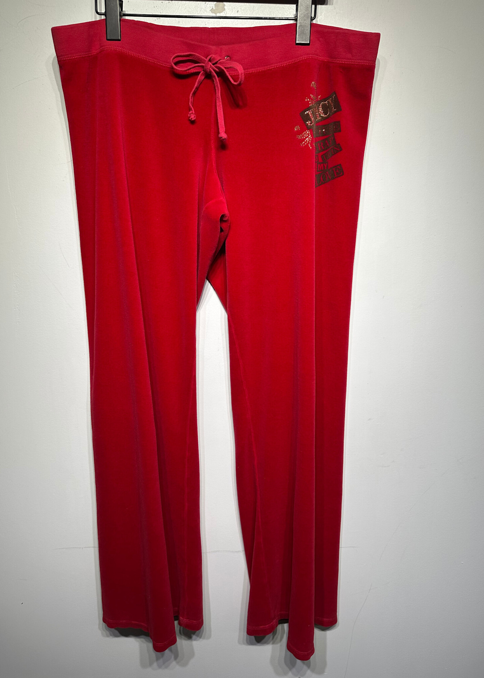 Juicy 2000s Red Velour Set As Is Fem XL/34"